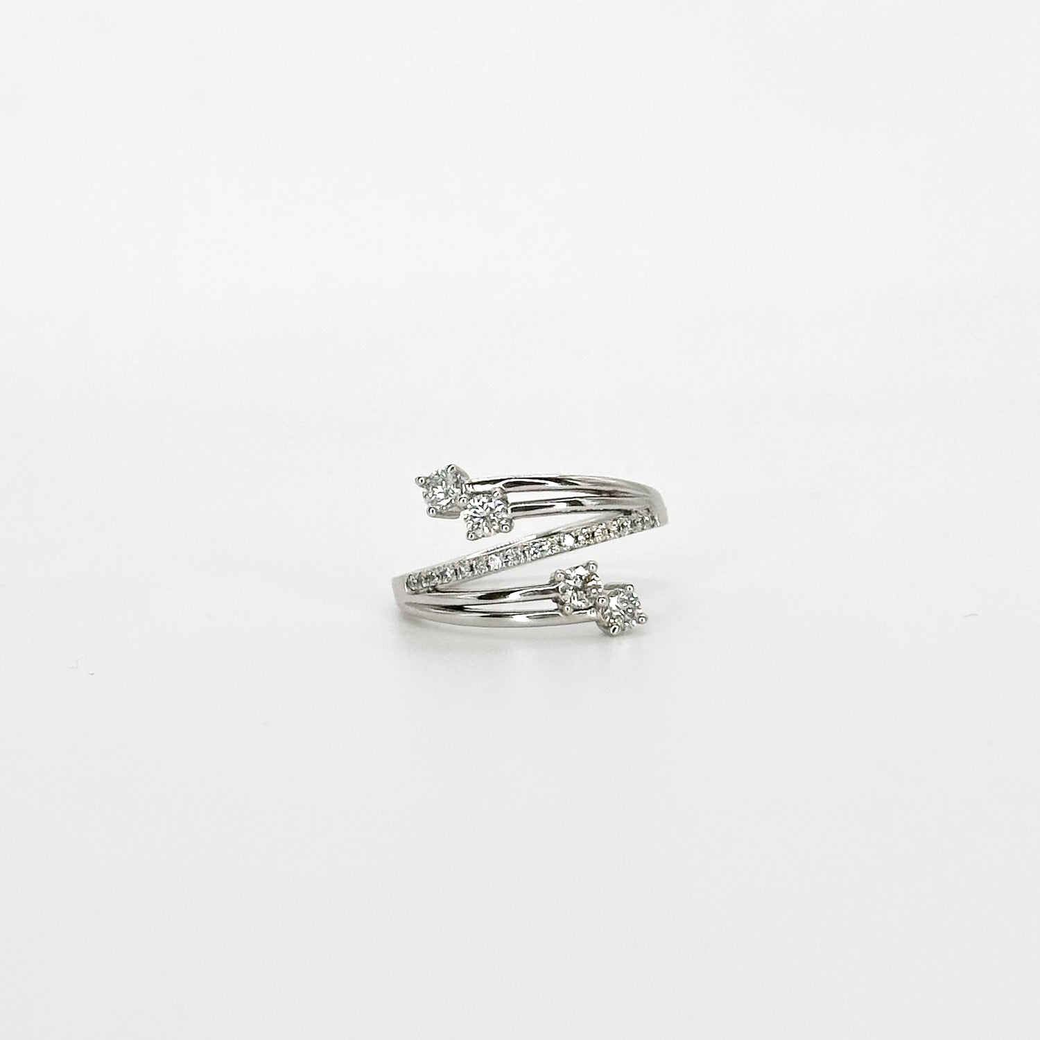 Platinum Dress Ring with Diamonds