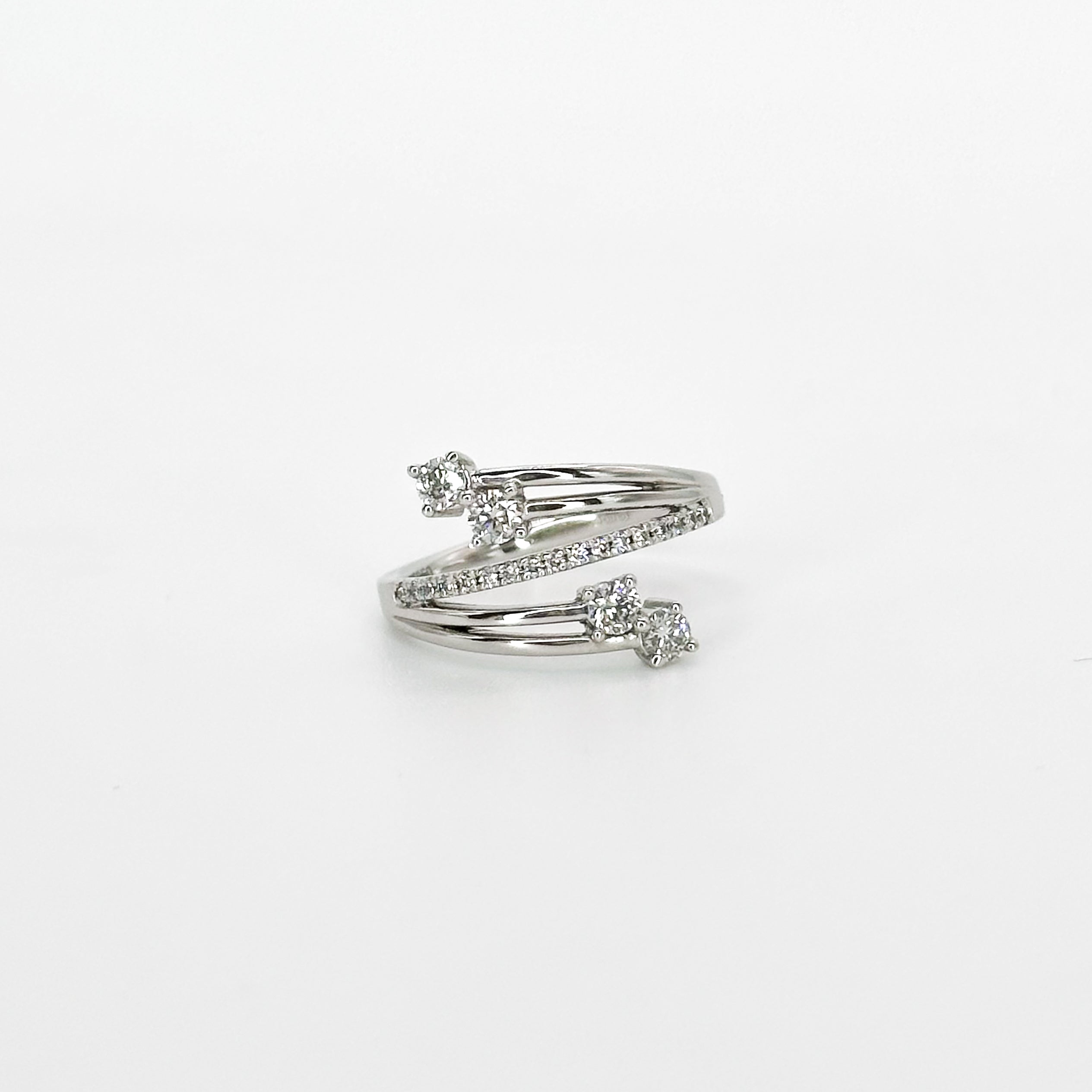 Platinum Dress Ring with Diamonds