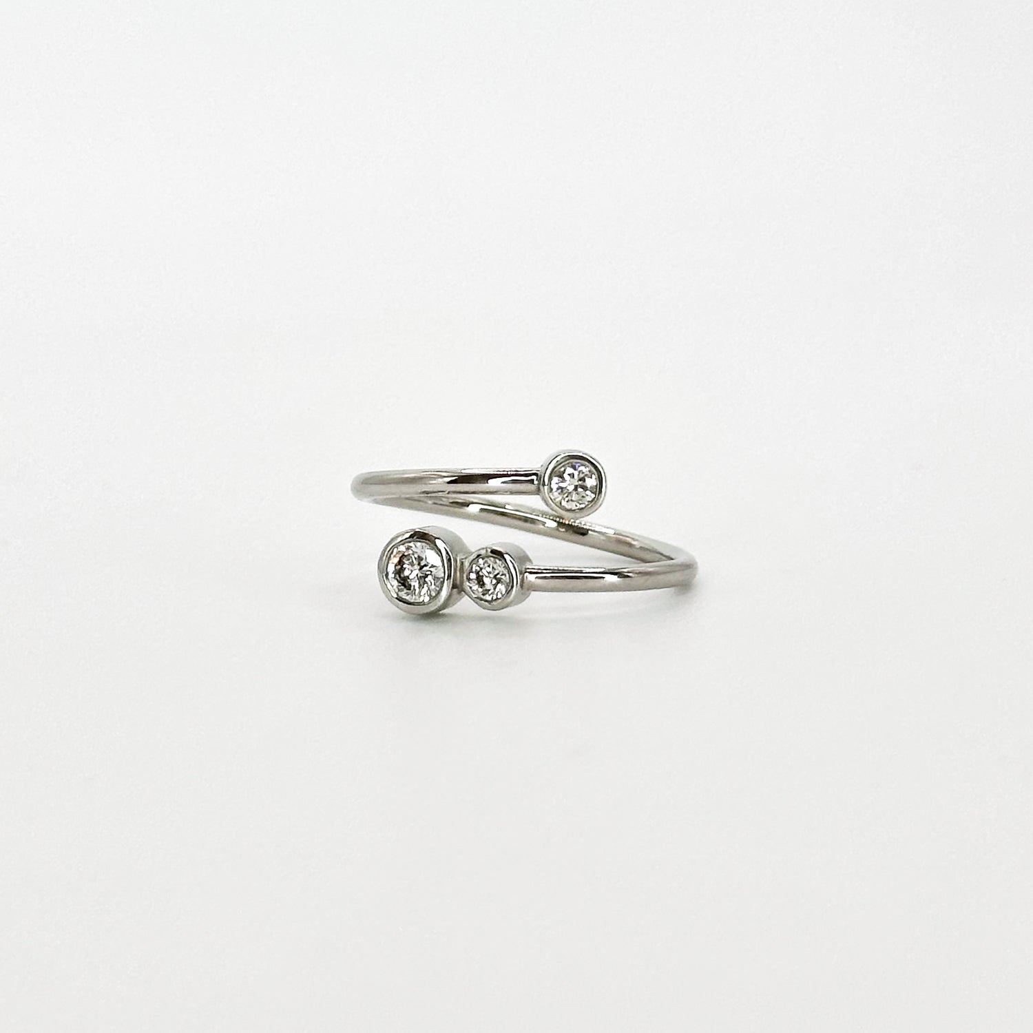 Platinum Ring with Three Diamonds