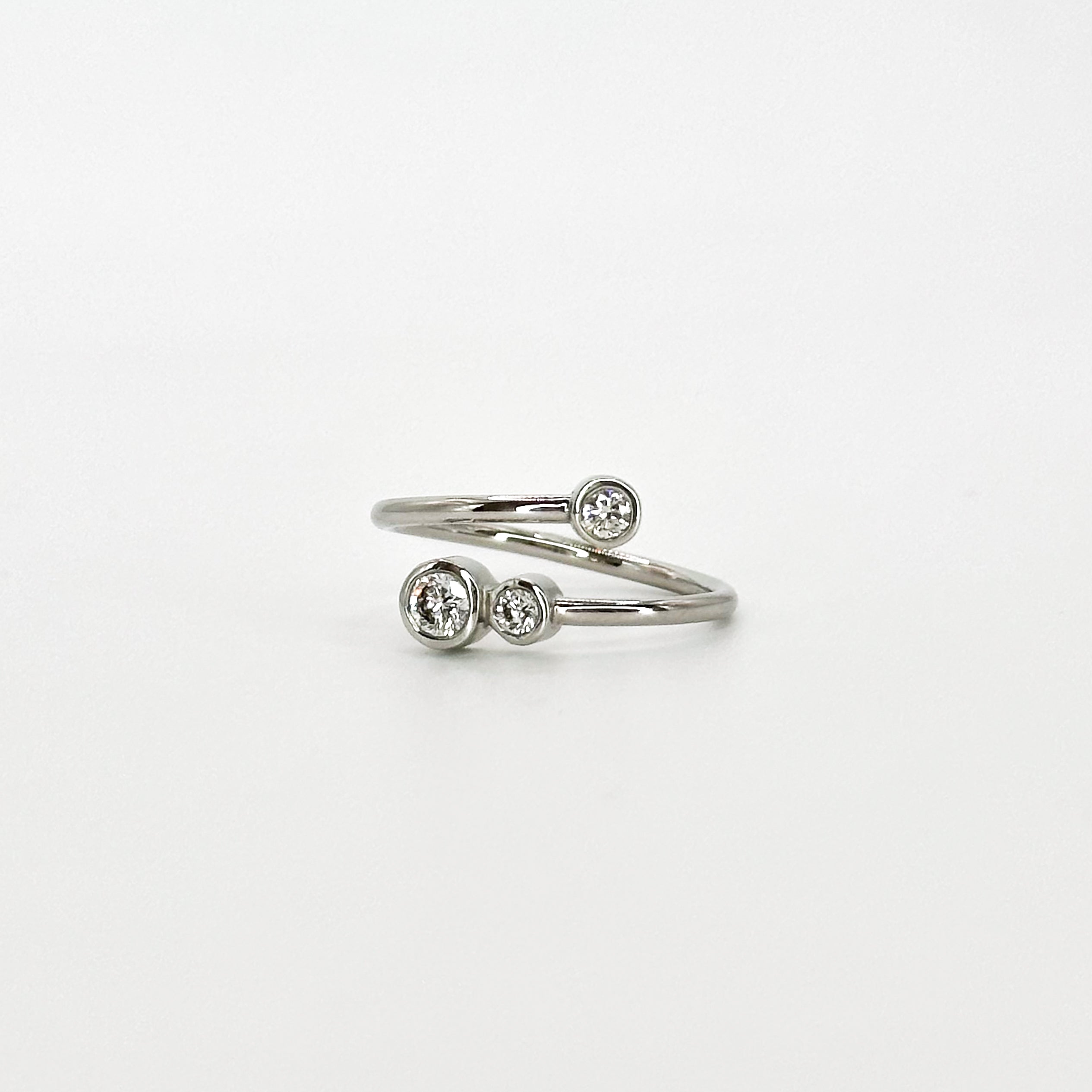 Platinum Ring with Three Diamonds