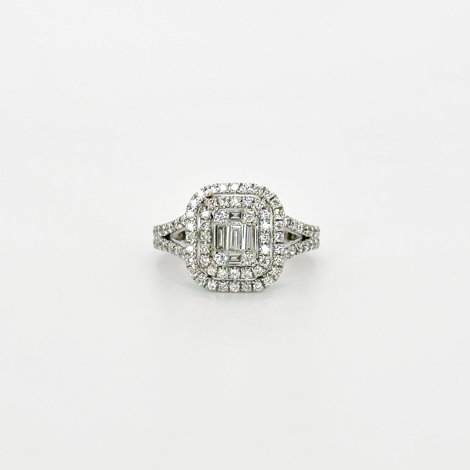 Diamond Cluster Ring in White Gold