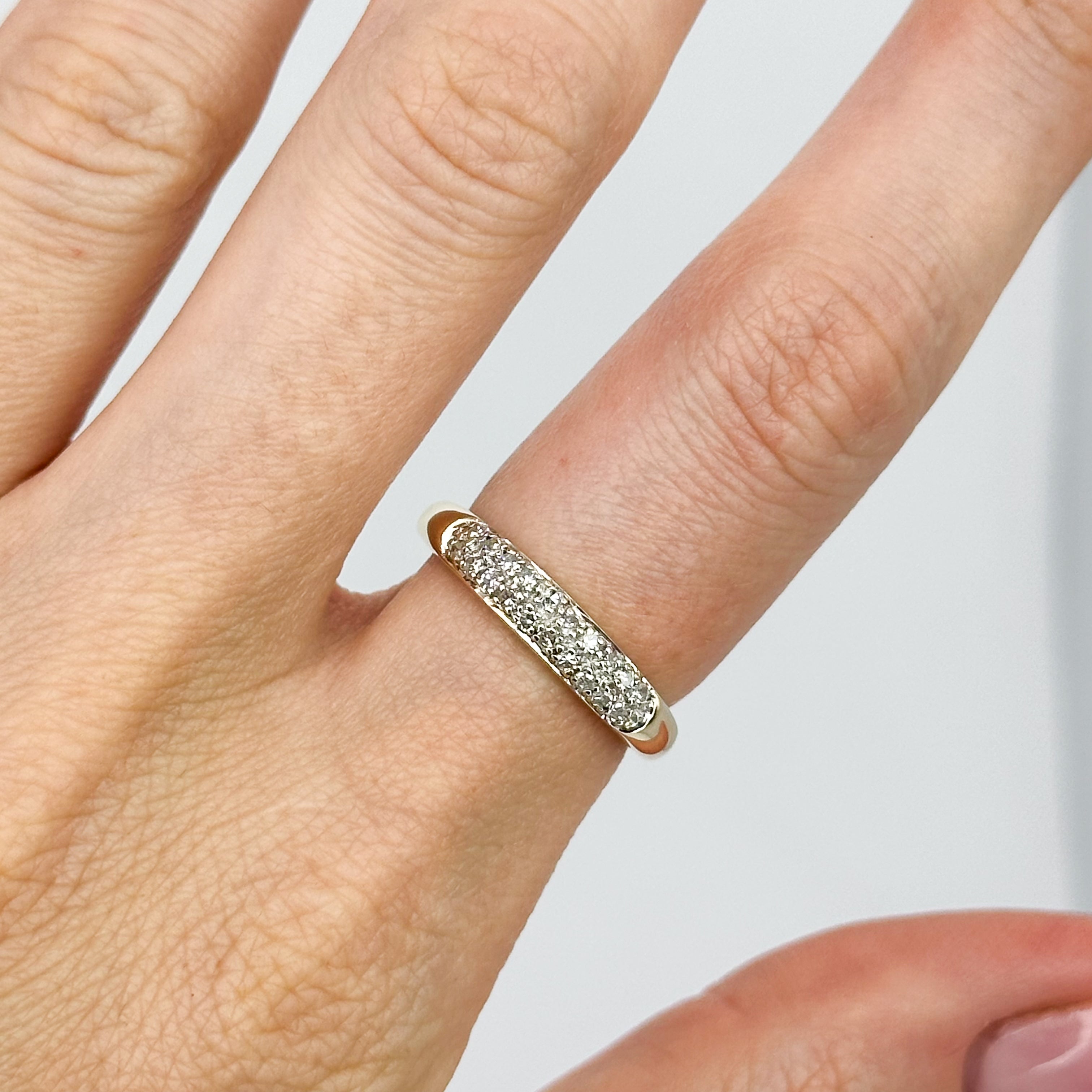 Gold Eternity Ring with Diamonds