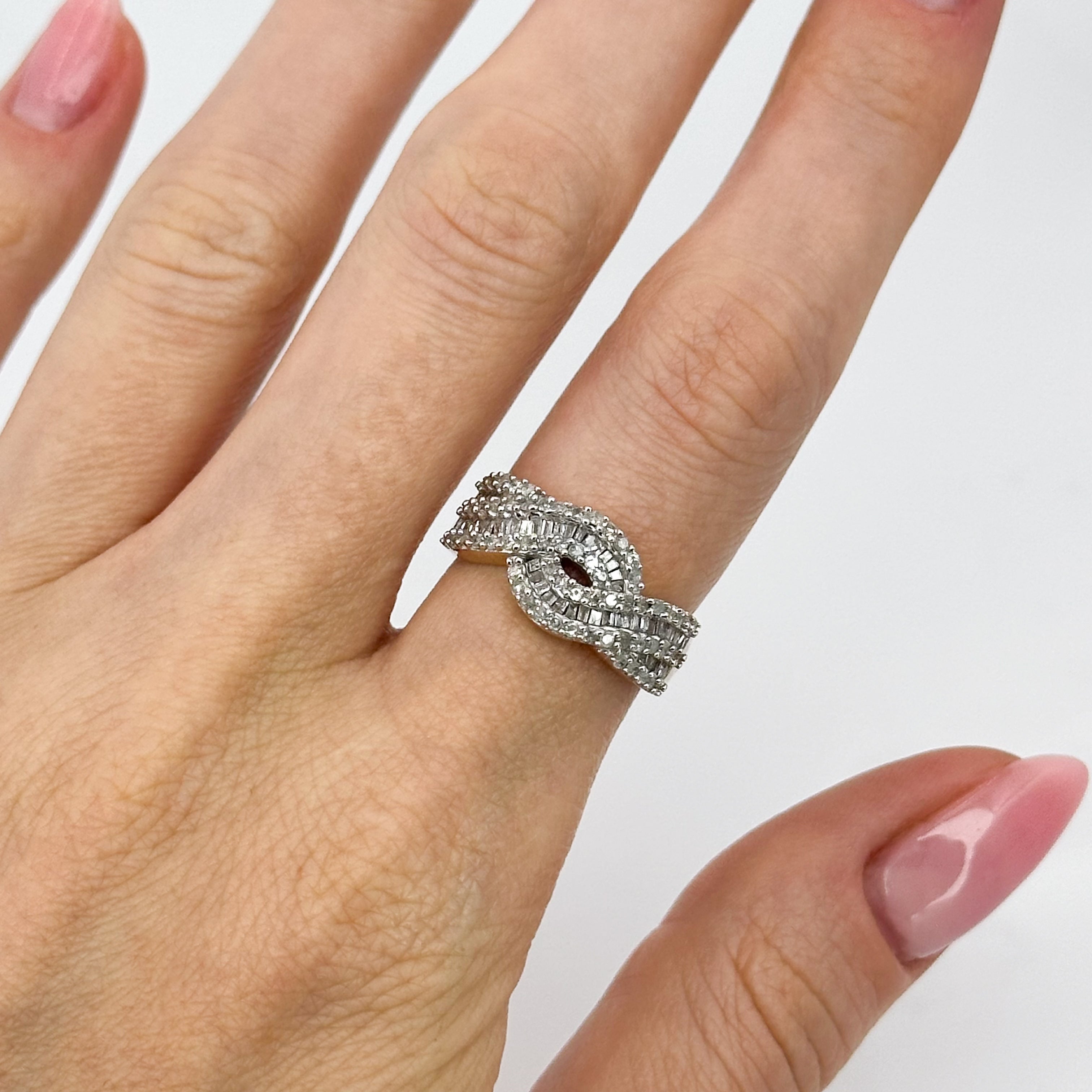 Vintage Diamond Twist Ring