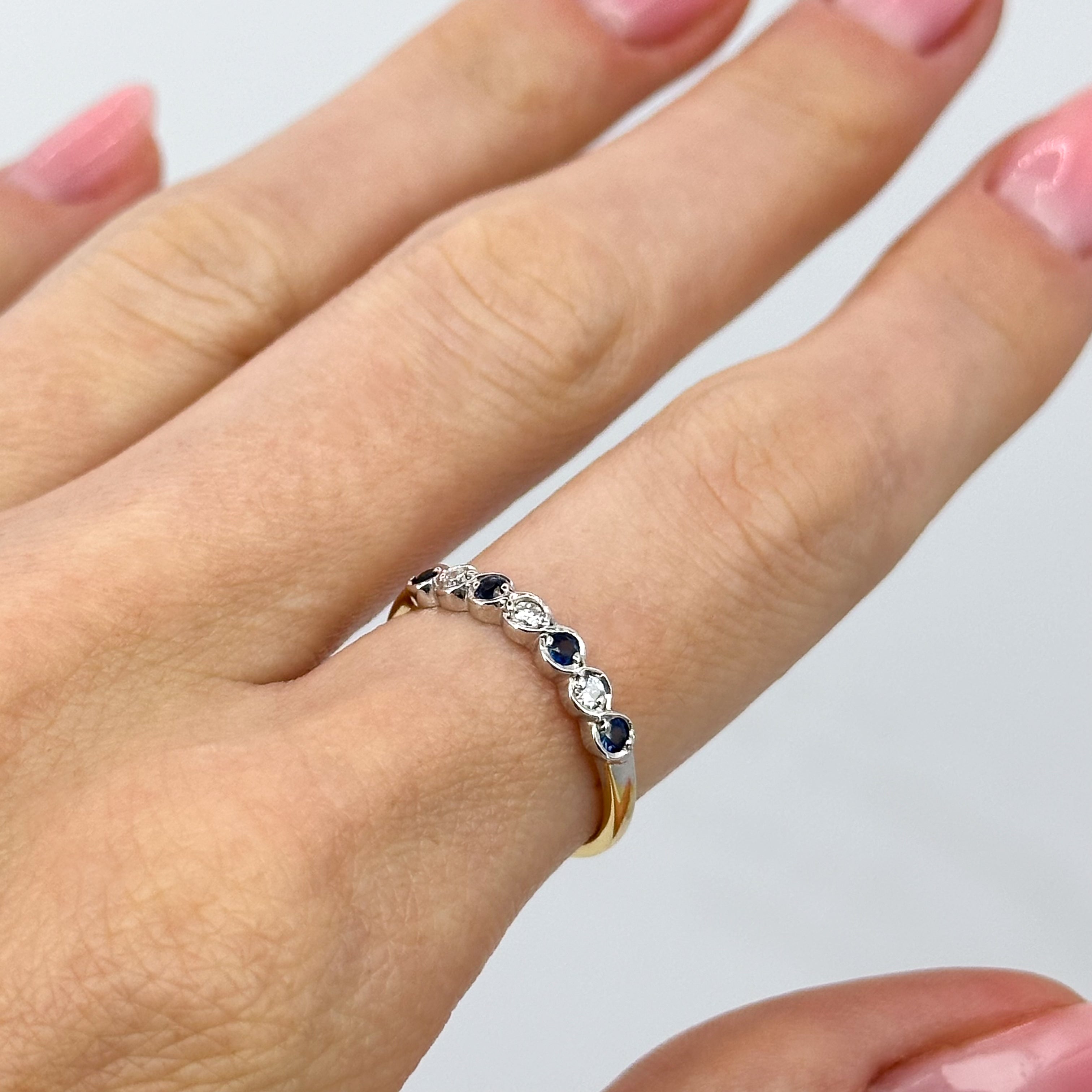 Sapphire and Diamond Eternity Ring