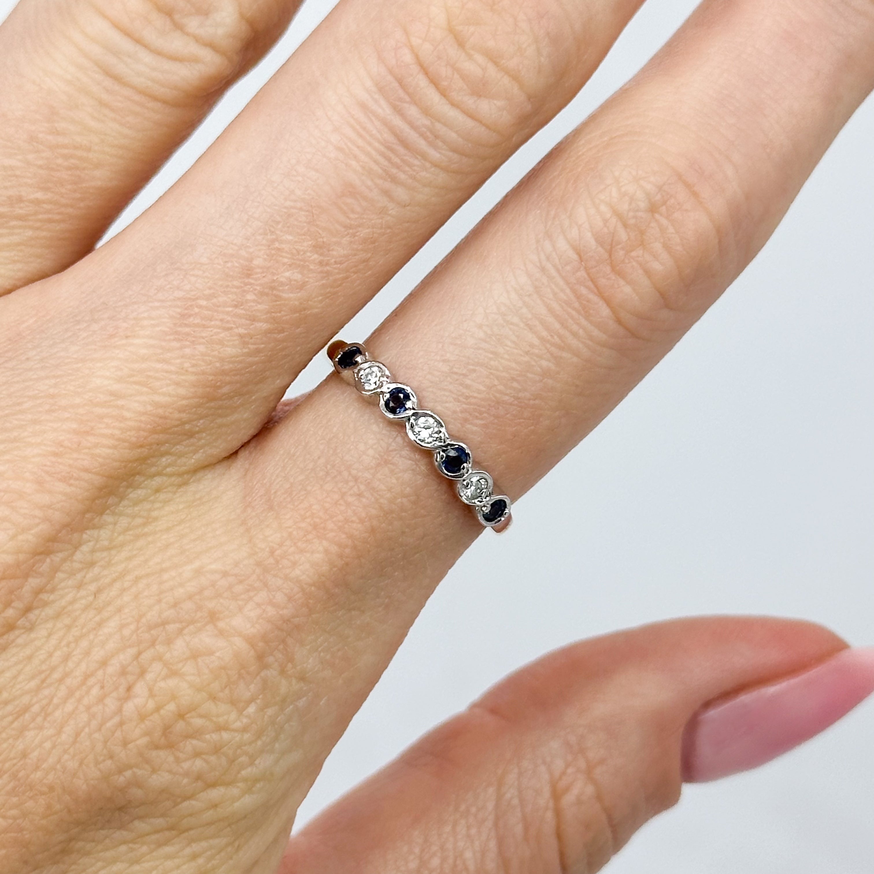 Sapphire and Diamond Eternity Ring