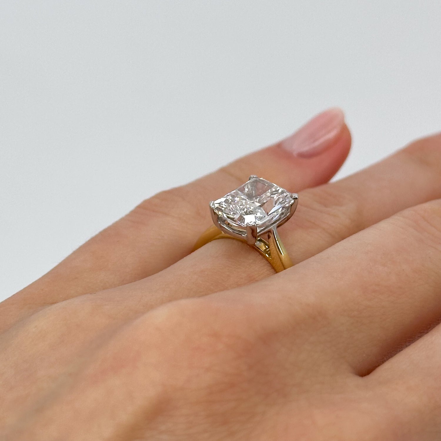 4.03ct Lab-Grown Radiant Cut Diamond Ring