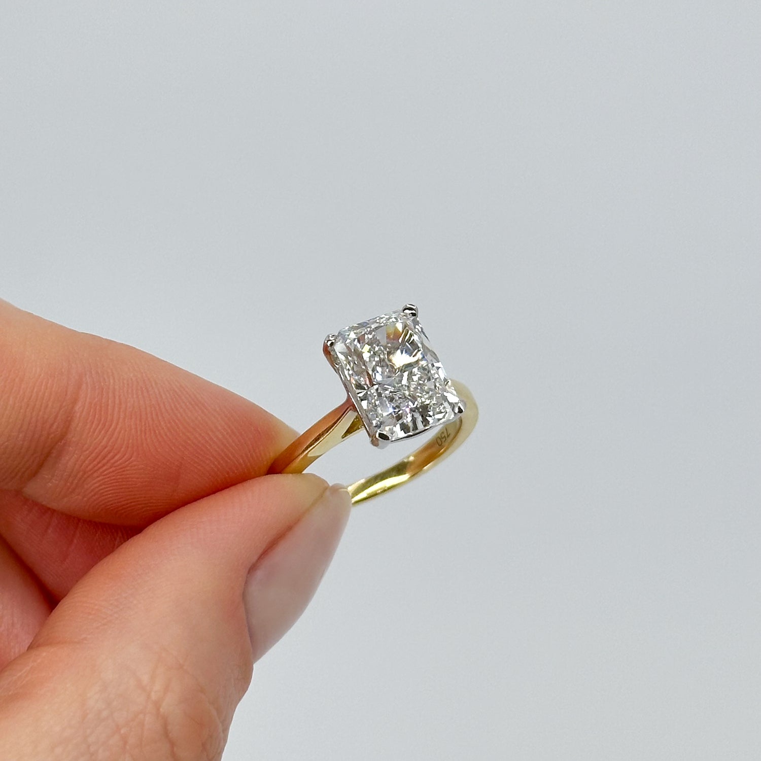 4.03ct Lab-Grown Radiant Cut Diamond Ring