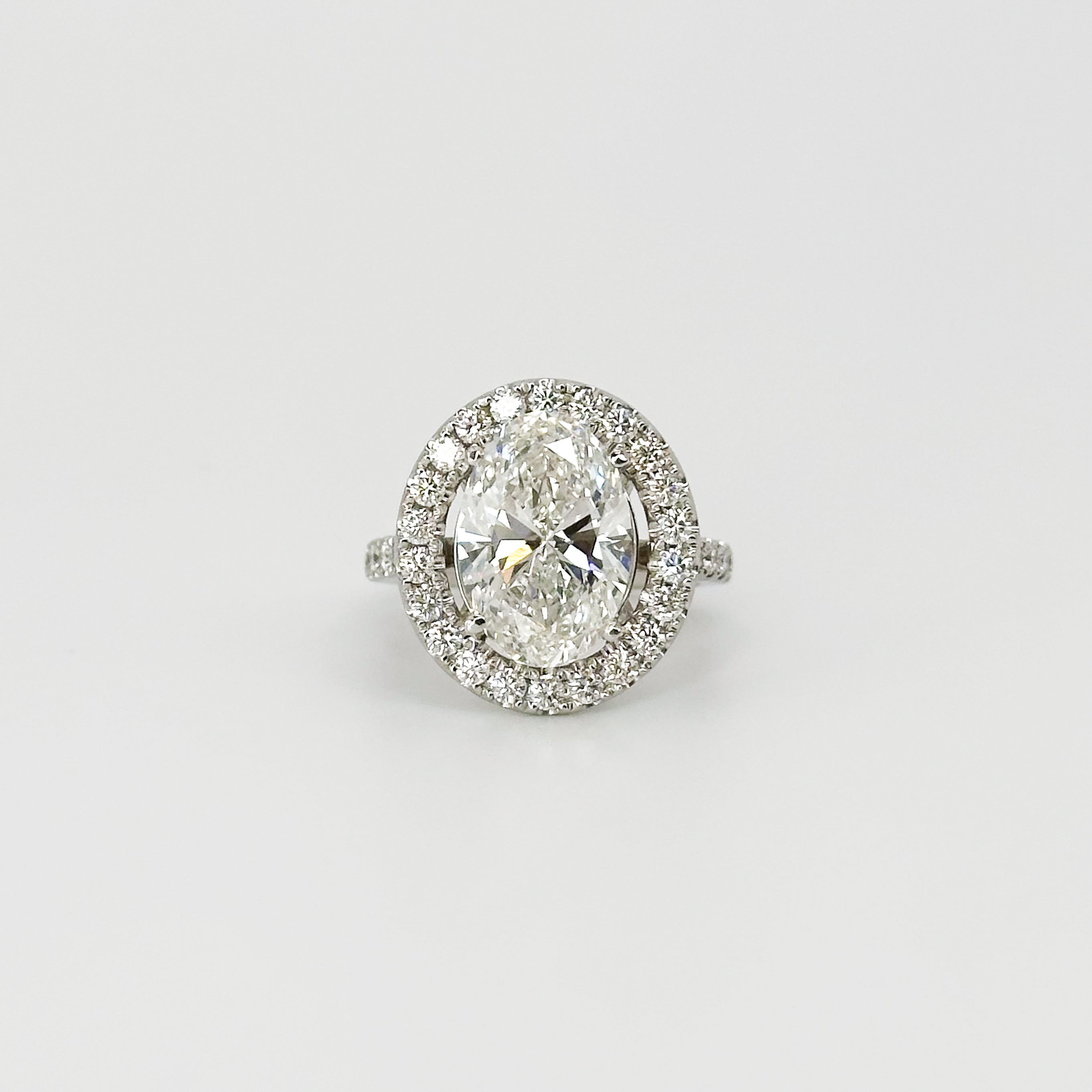 4.26ct Lab-Grown Oval Cut Diamond Ring