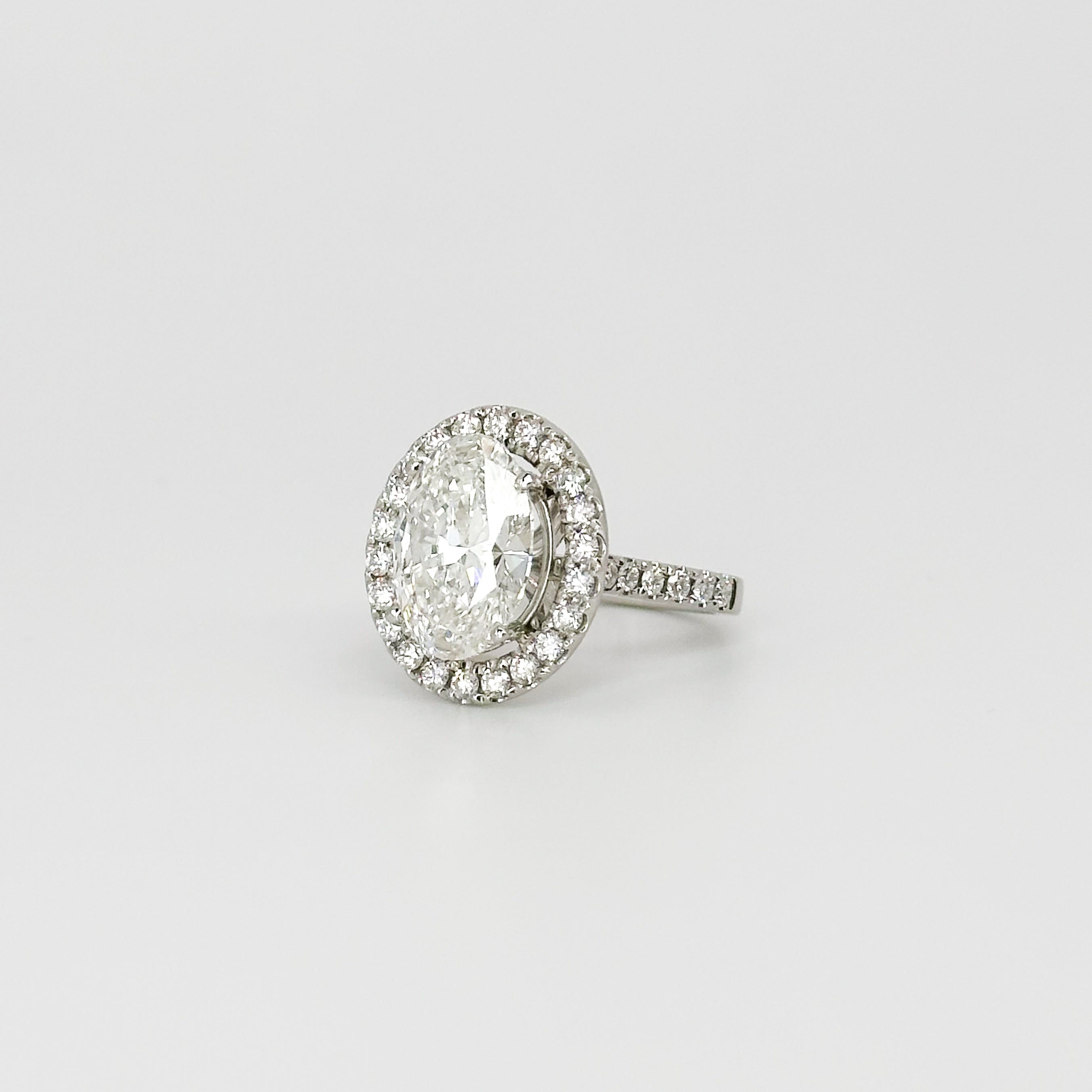 4.26ct Lab-Grown Oval Cut Diamond Ring