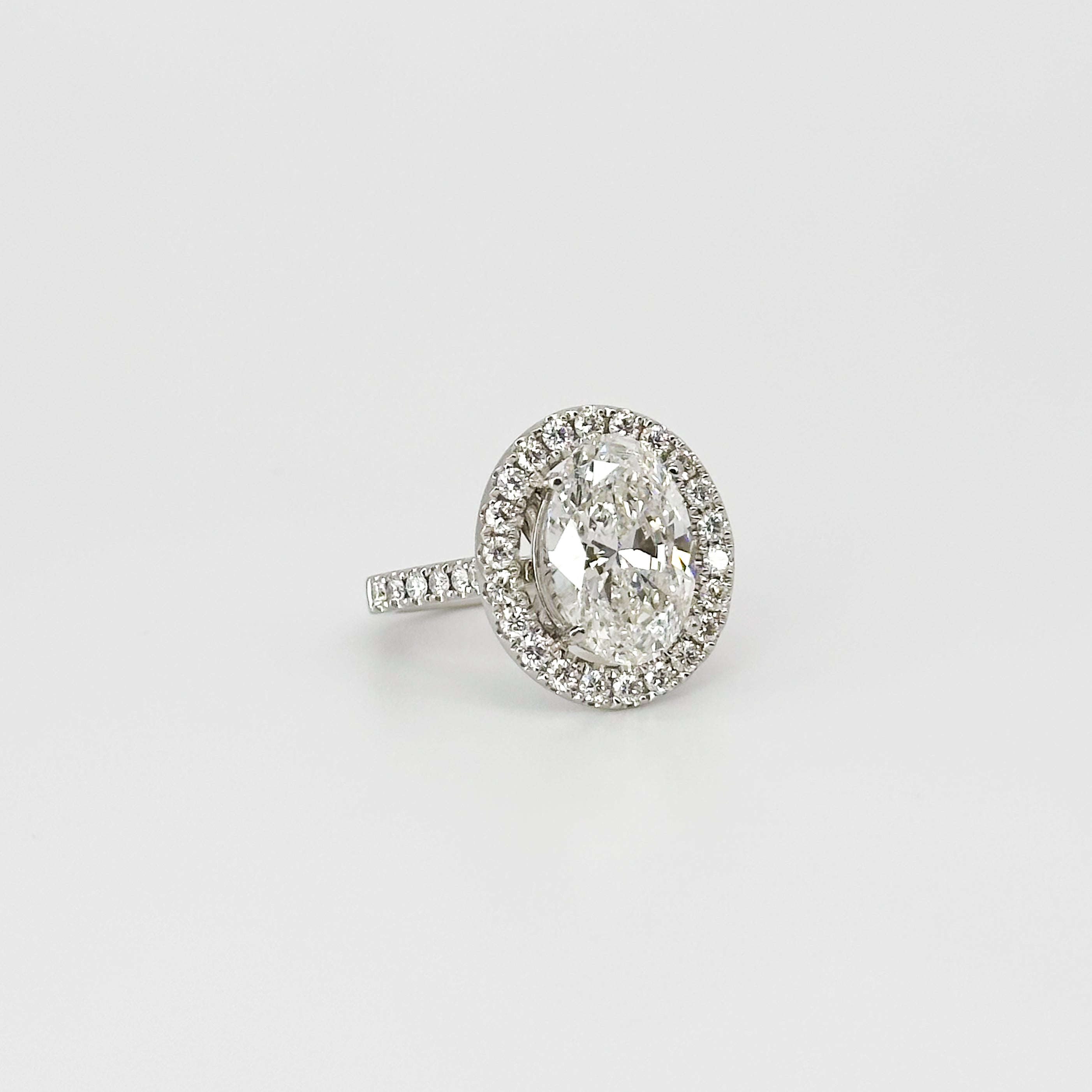 4.26ct Lab-Grown Oval Cut Diamond Ring