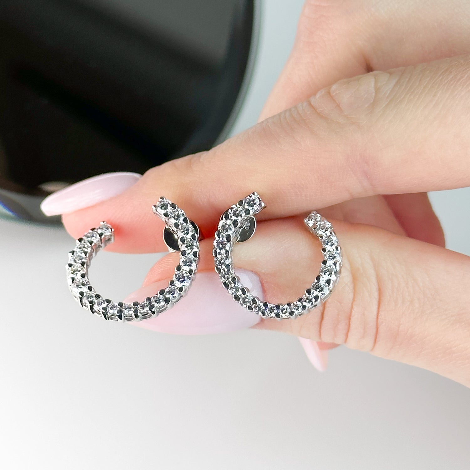 Diamond Hoop Earrings