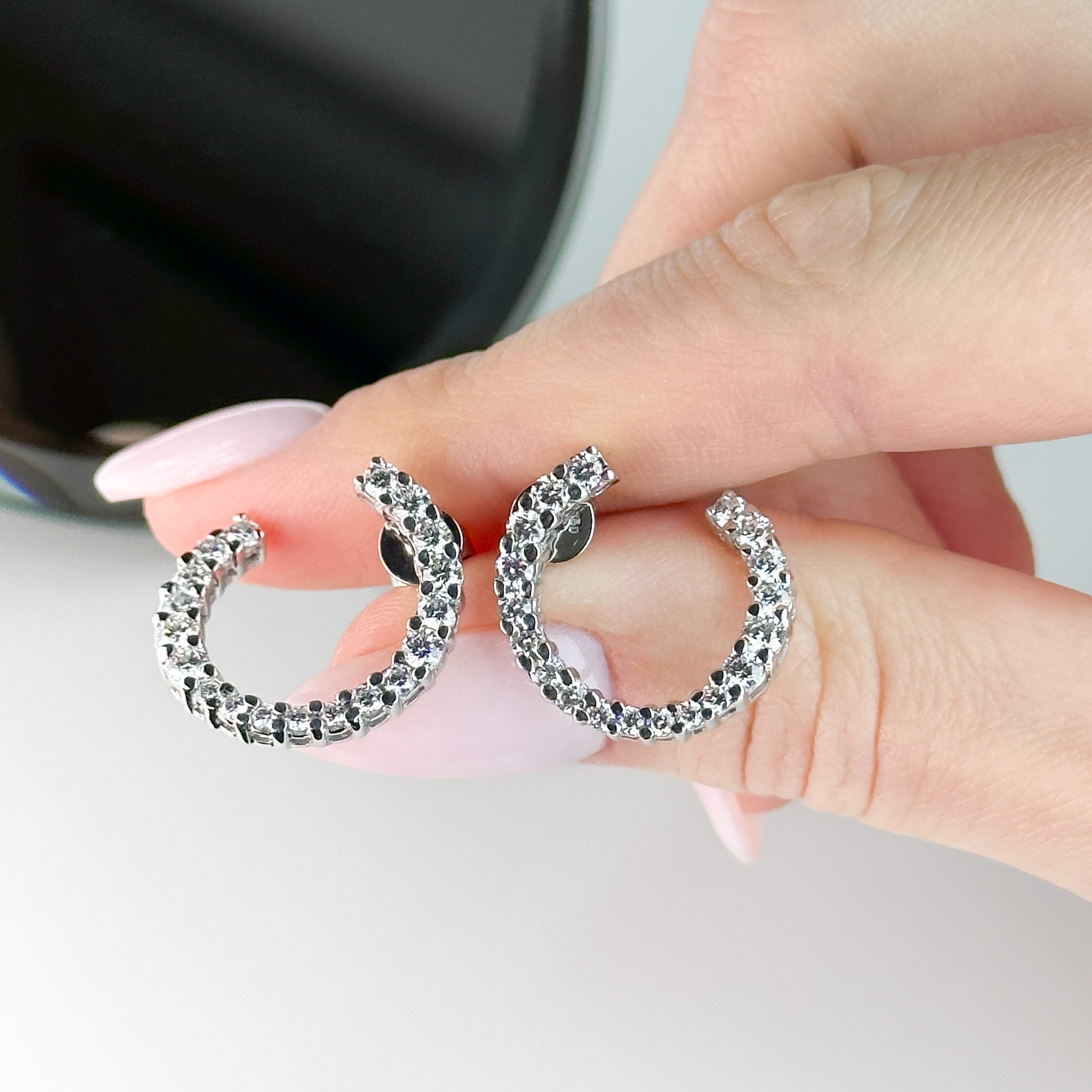 Diamond Hoop Earrings
