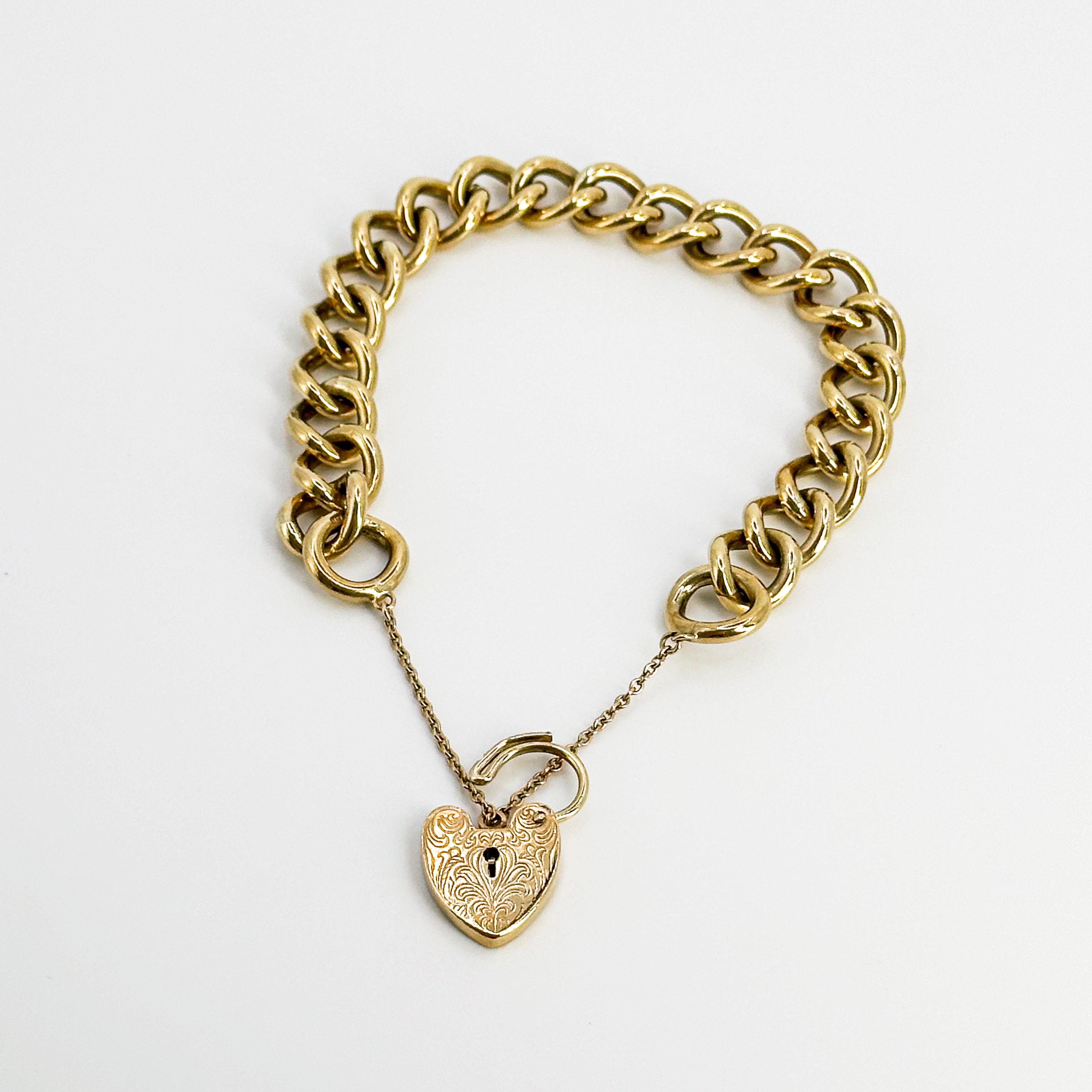 Vintage Bracelet with Heart Clasp