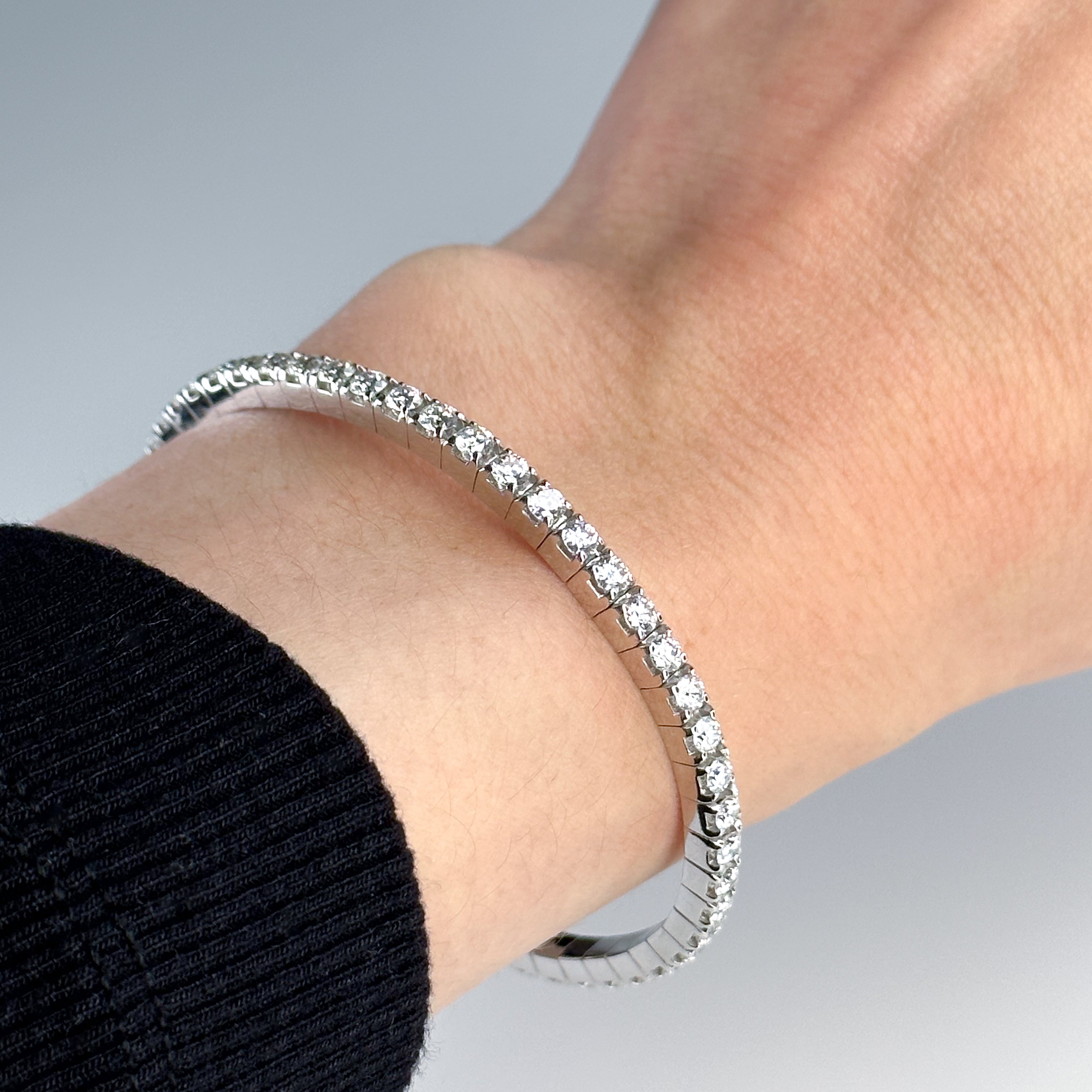 Diamond Tennis Bracelet in White Gold