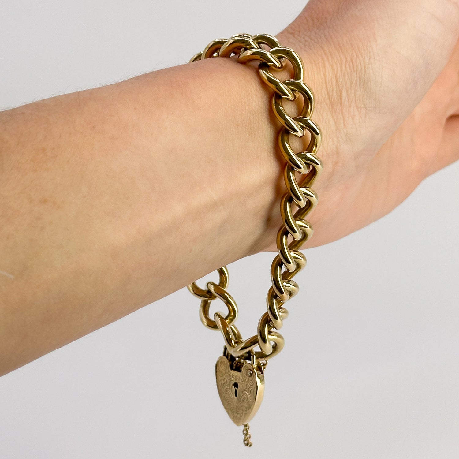 Vintage Bracelet with Heart Clasp