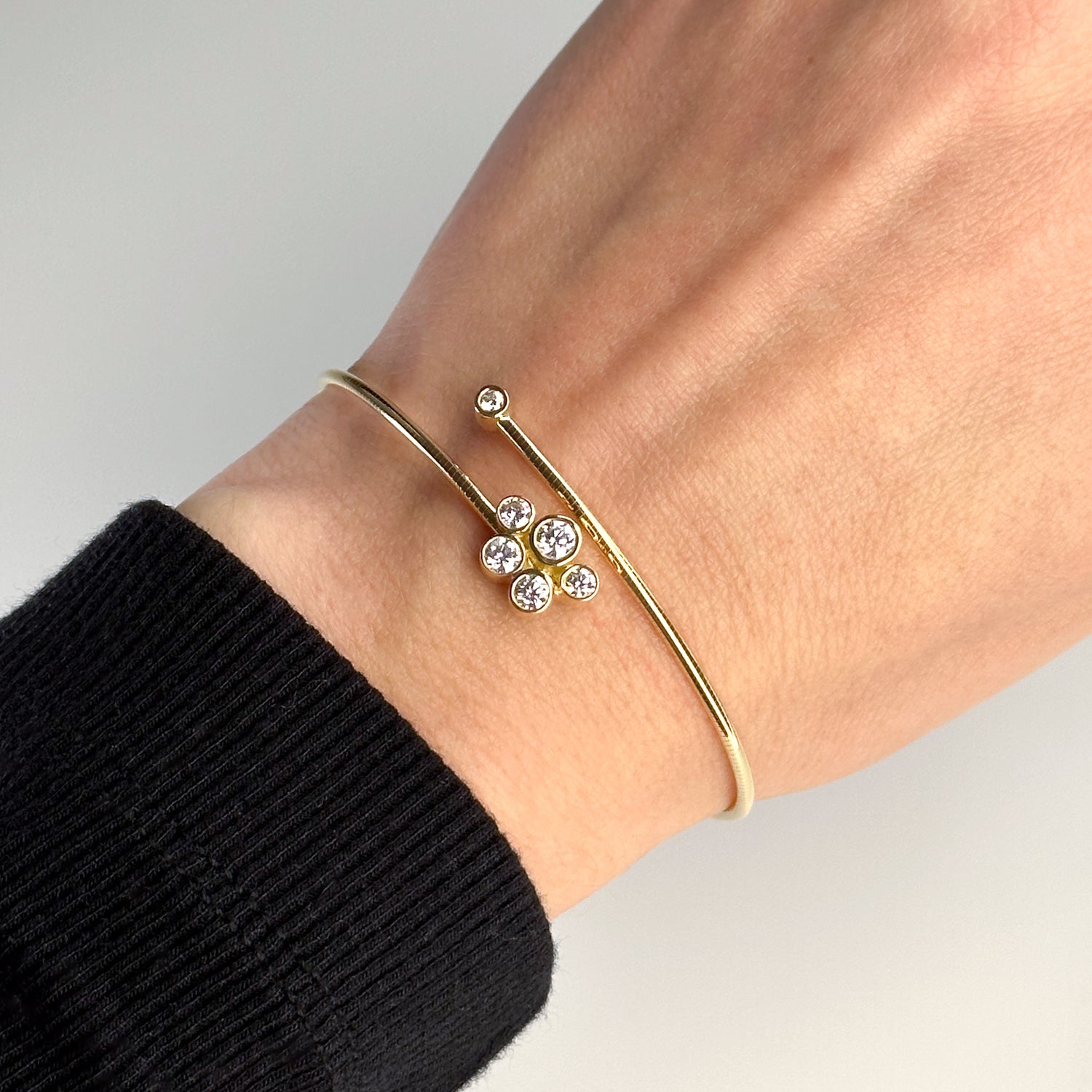 Diamond Drop Gold Bracelet