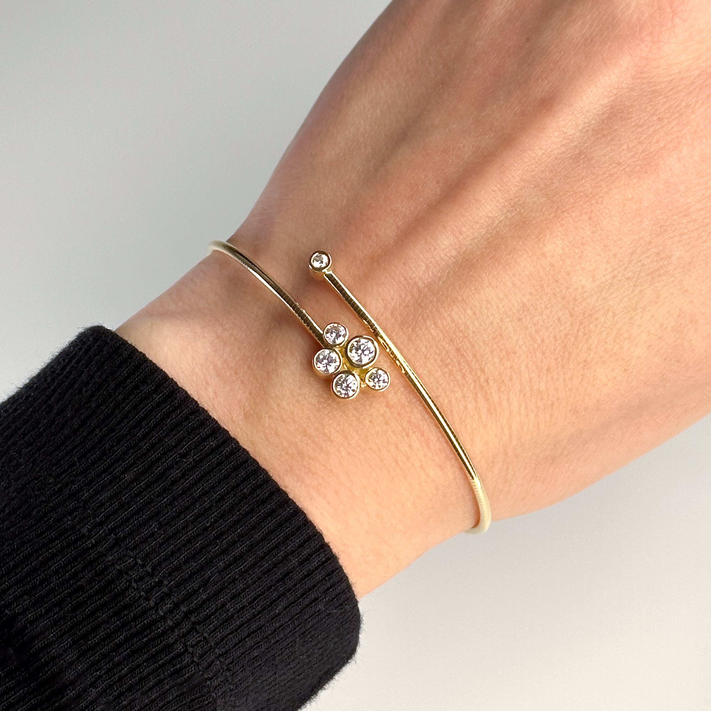 Diamond Drop Gold Bracelet