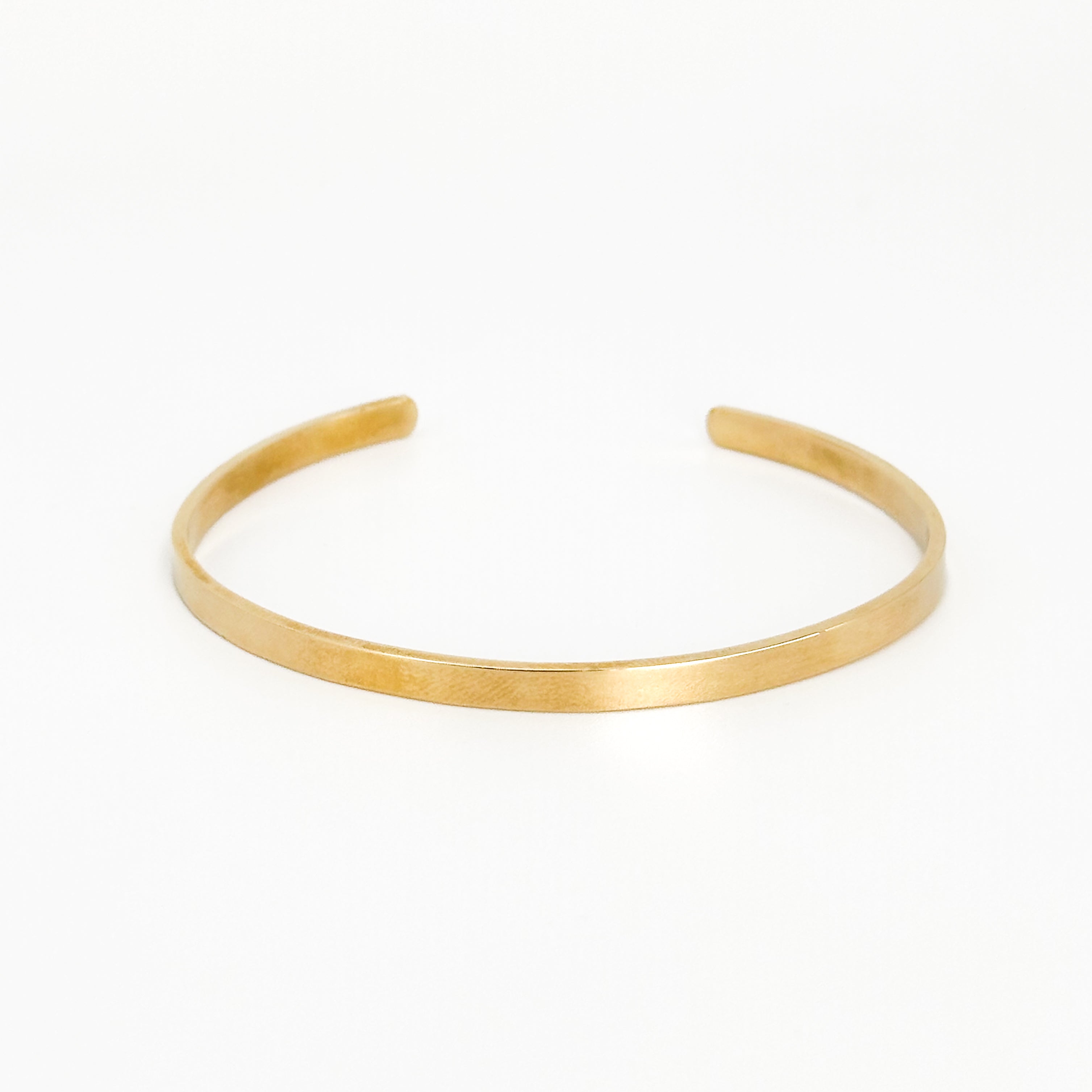 Yellow Gold Cuff Bangle Bracelet