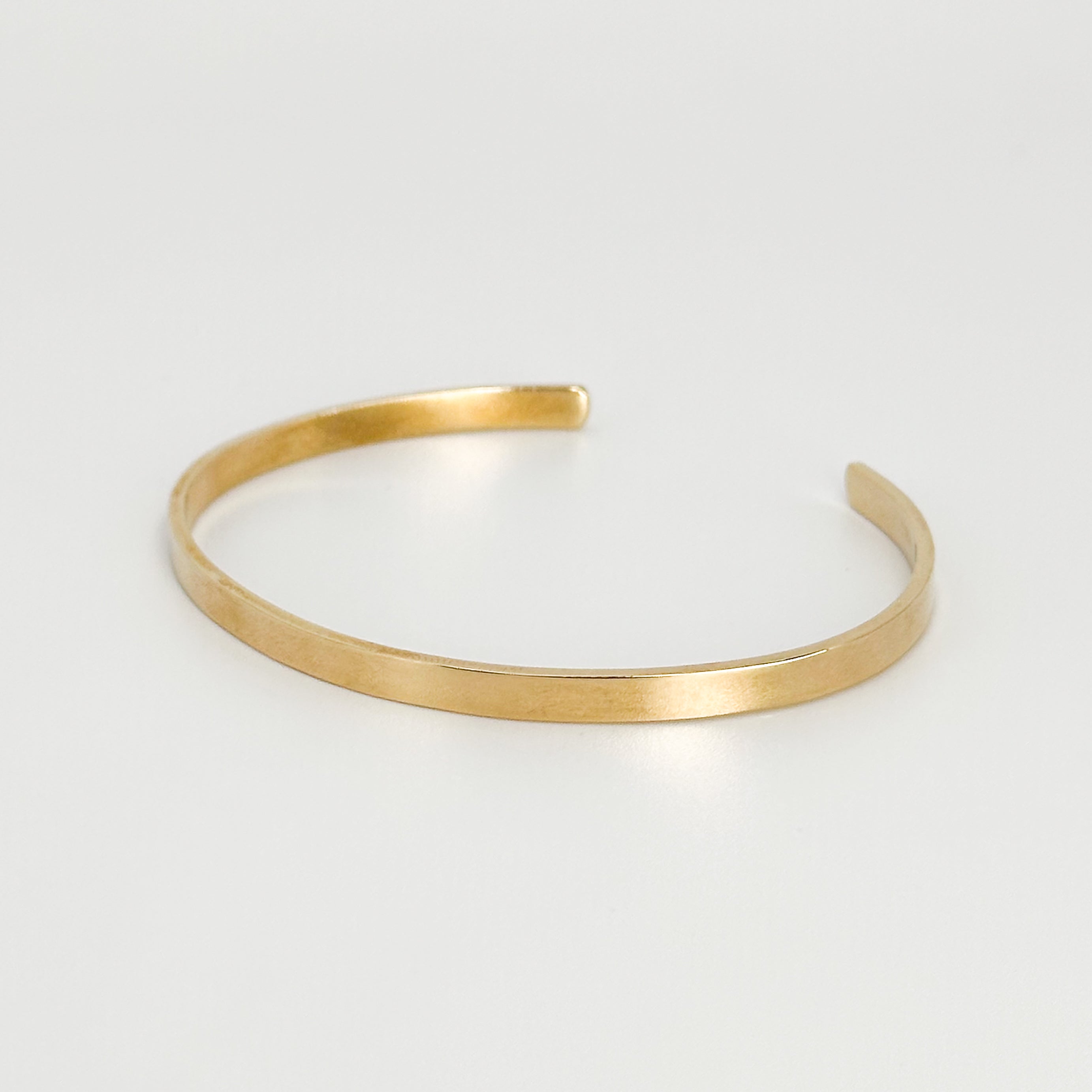 Yellow Gold Cuff Bangle Bracelet
