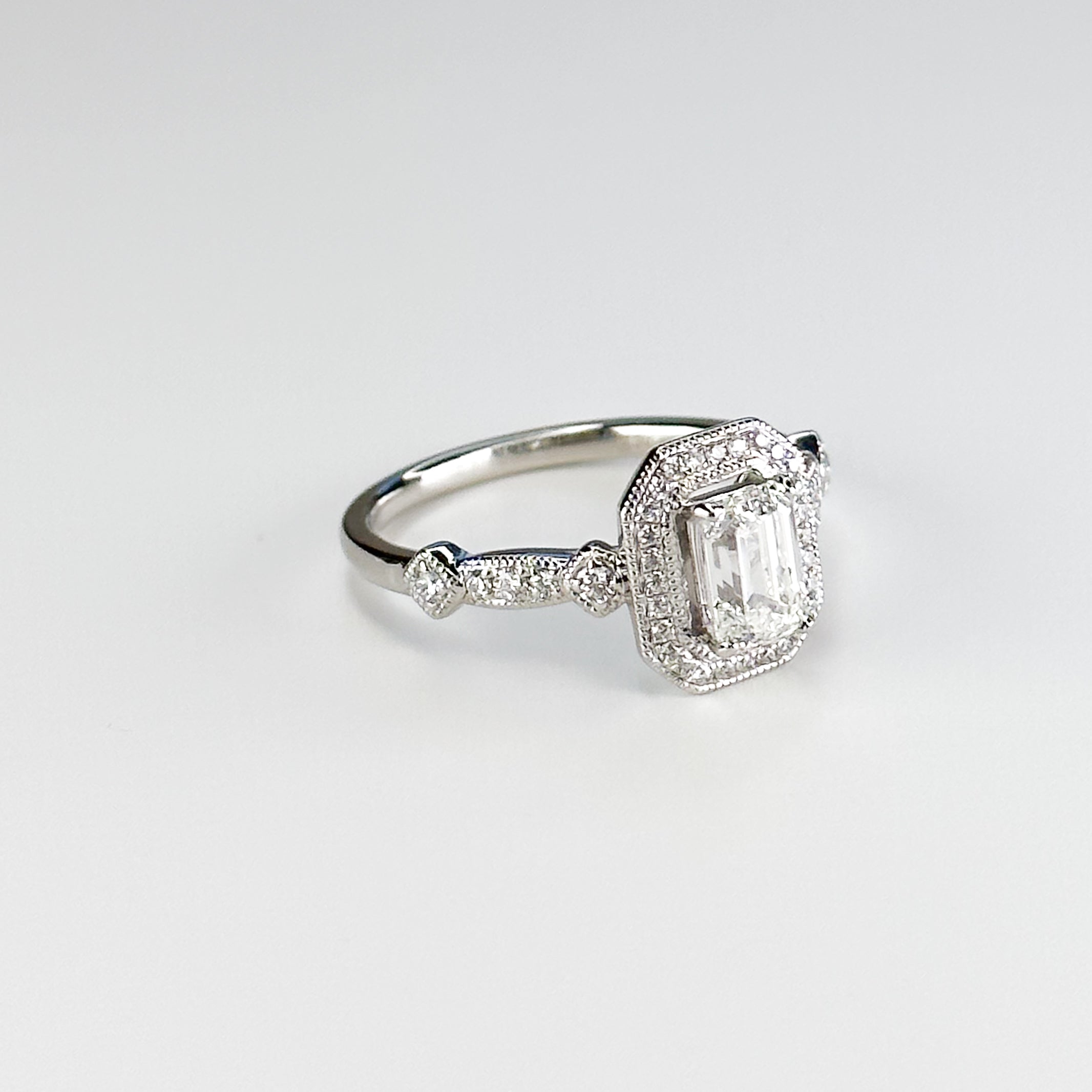 0.80ct Emerald Cut Diamond Ring