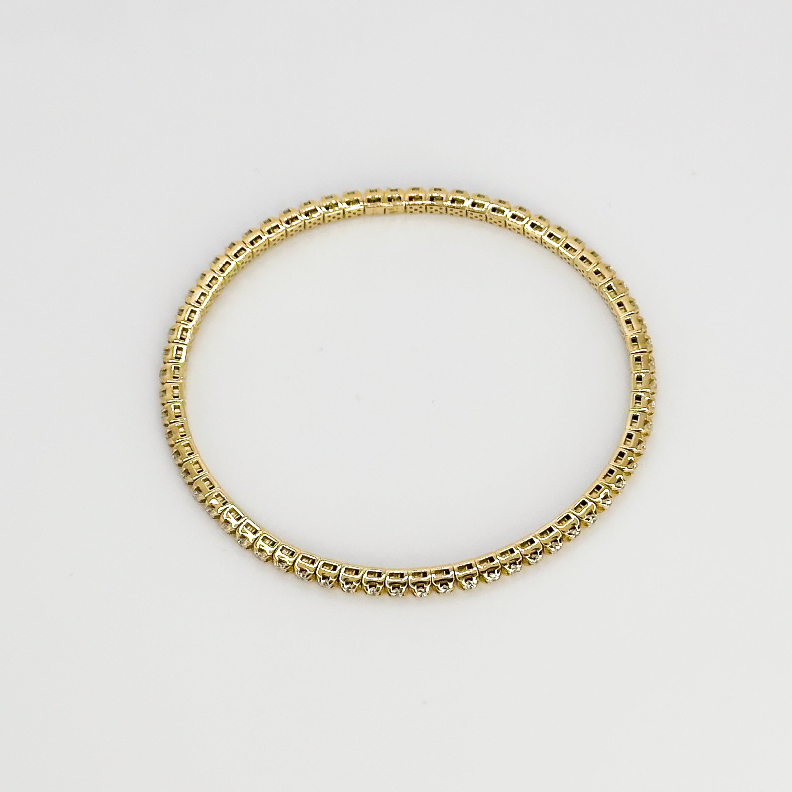 Expandable Diamond Tennis Bracelet in Yellow Gold
