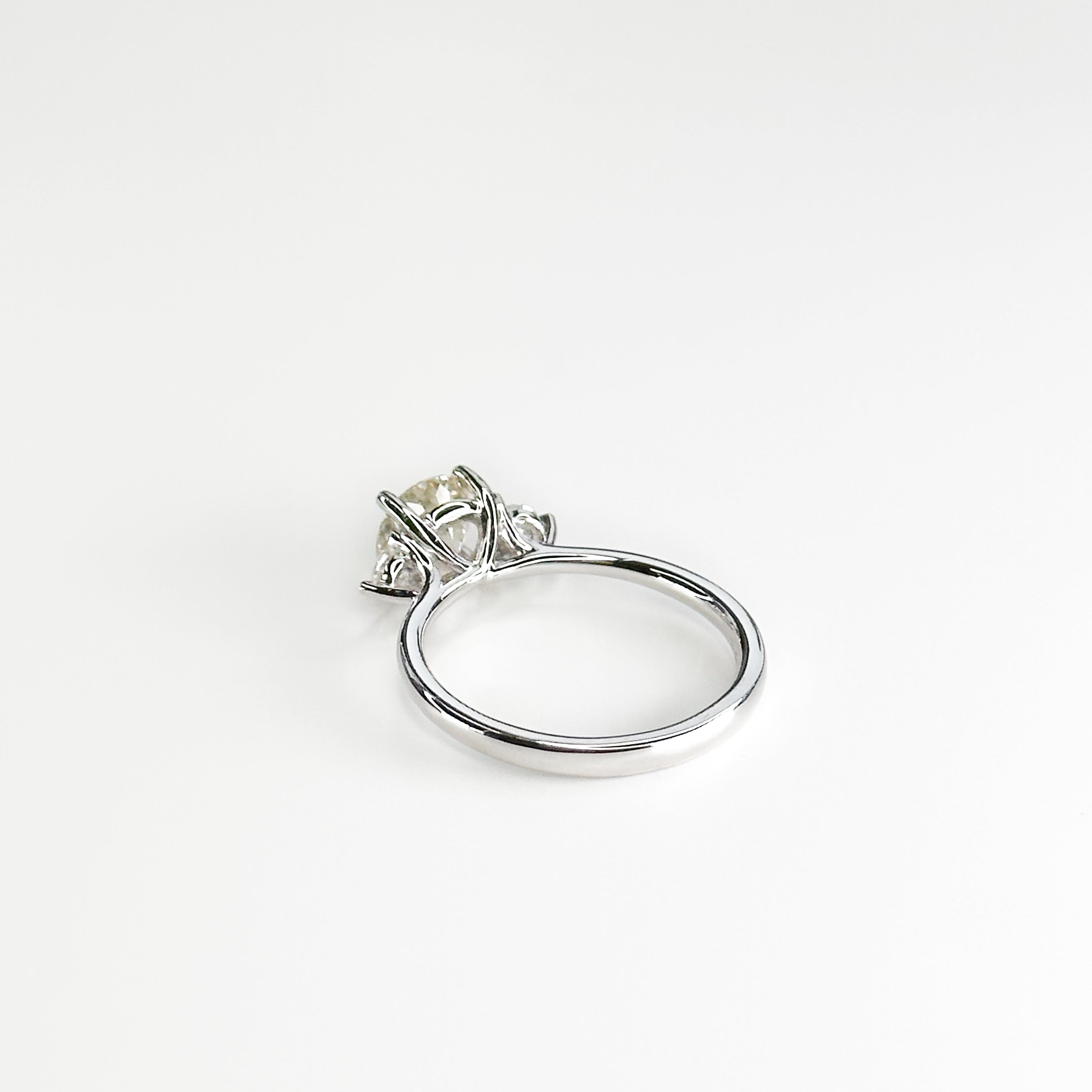 Diamond Trilogy Ring with 1.19ct Round Centre Stone