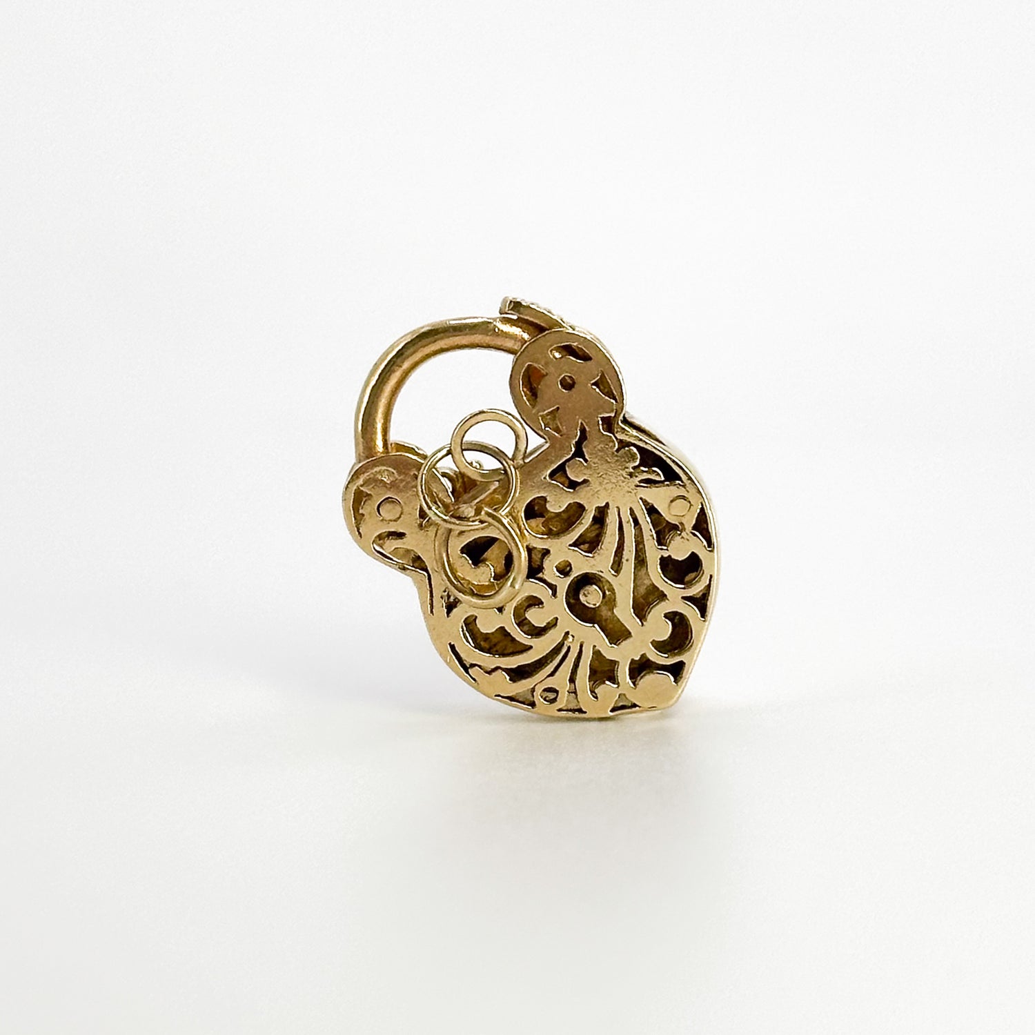 Lock & Key Charm in Yellow Gold