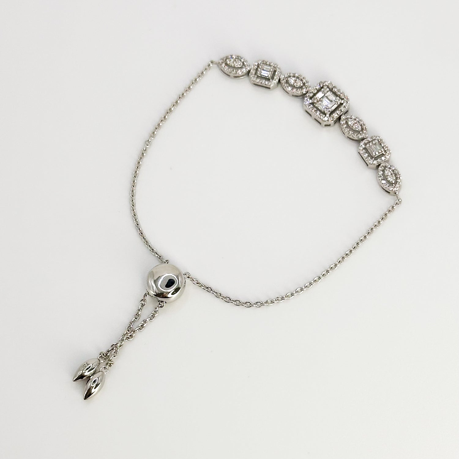 Adjustable Diamond Cluster Bracelet