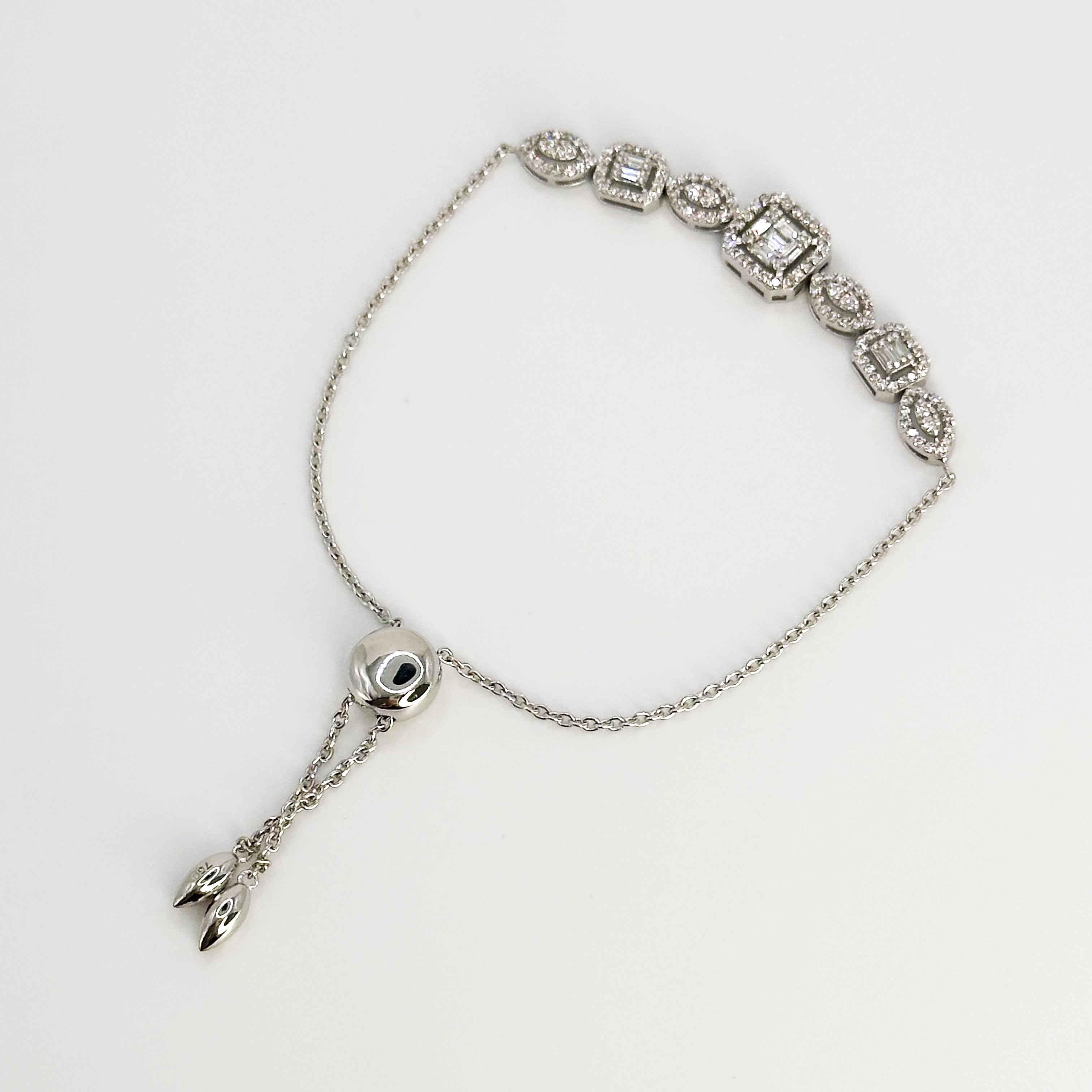 Adjustable Diamond Cluster Bracelet