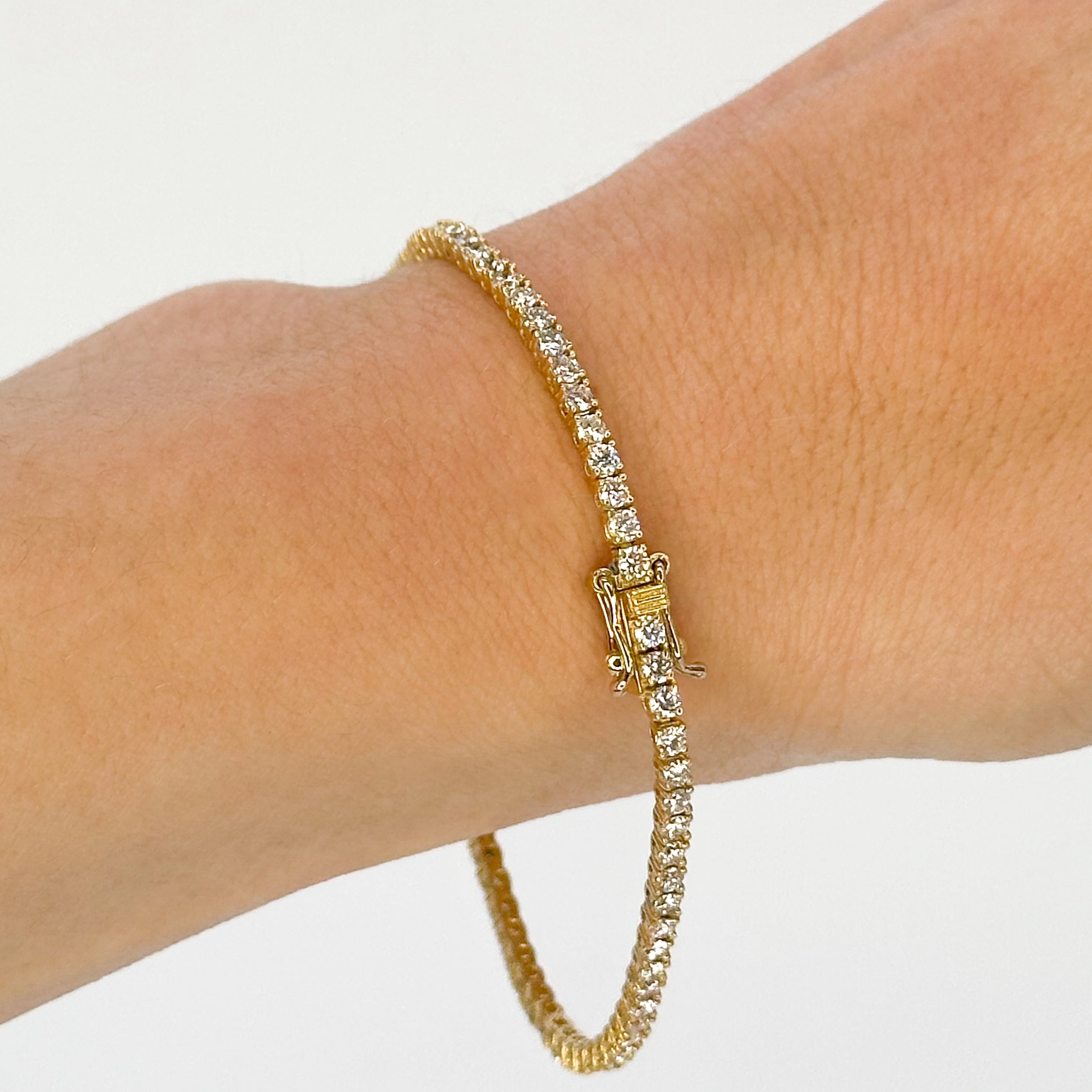 3.01ct Diamond Tennis Bracelet in Yellow Gold