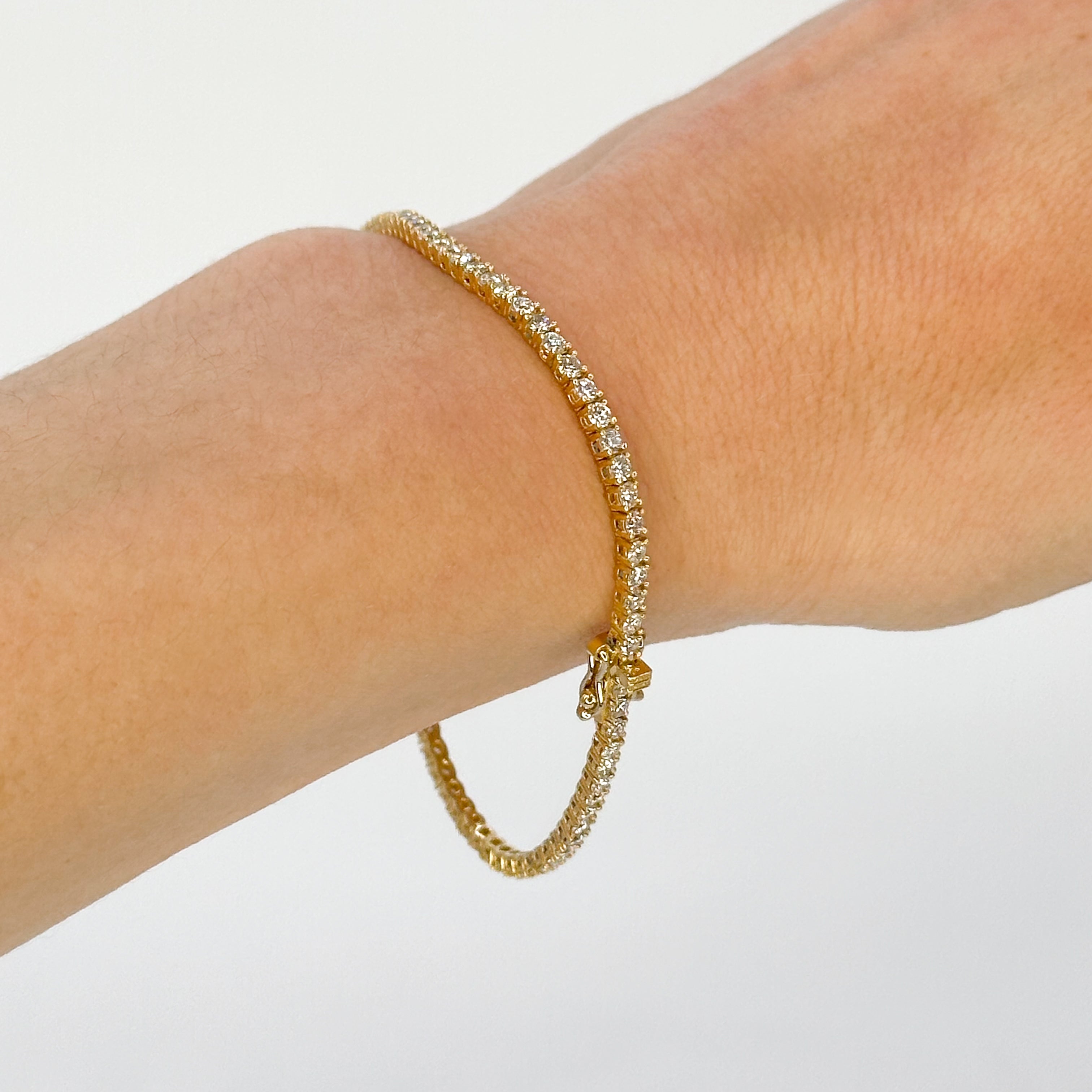 3.01ct Diamond Tennis Bracelet in Yellow Gold