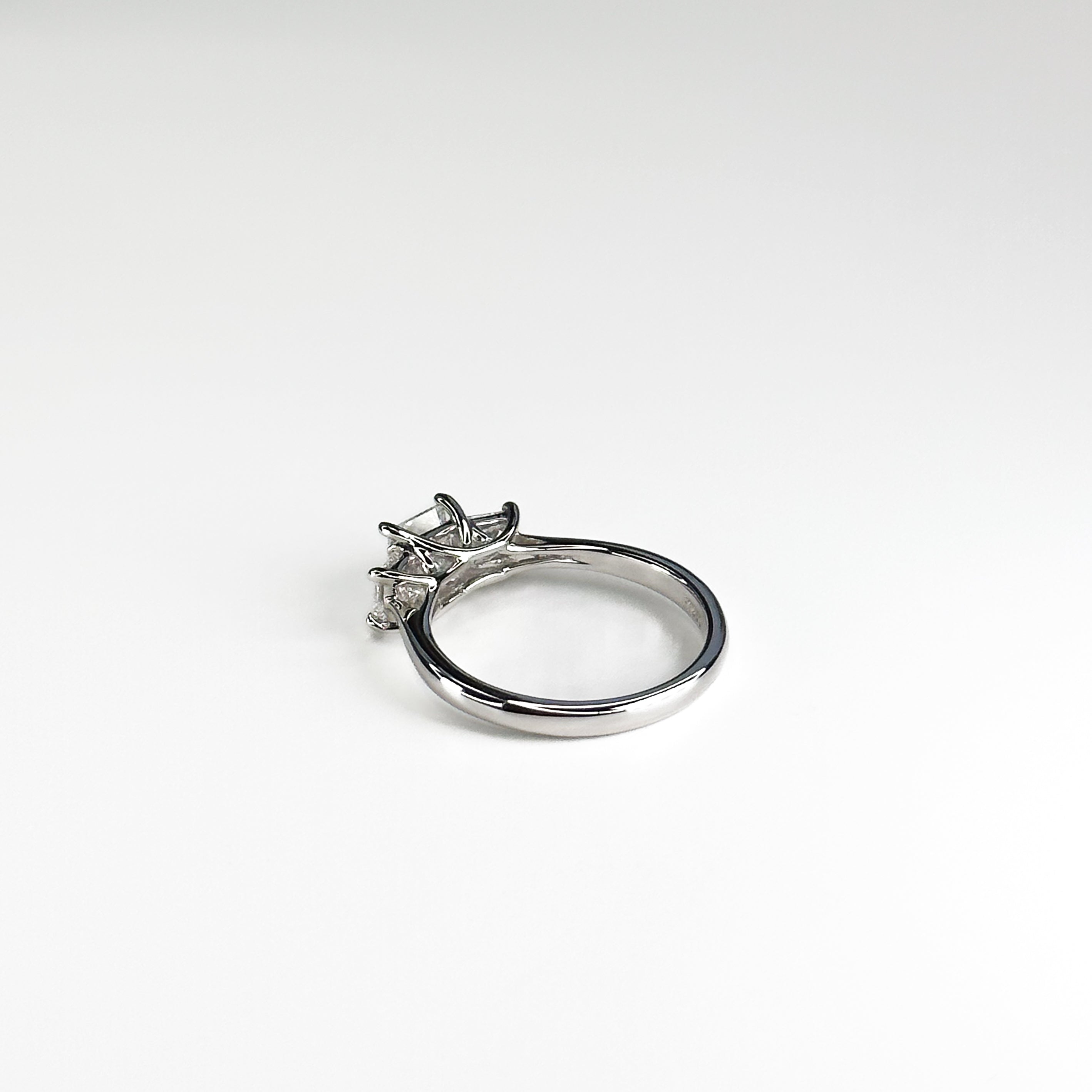 0.75ct Princess Cut Diamond Trilogy Ring