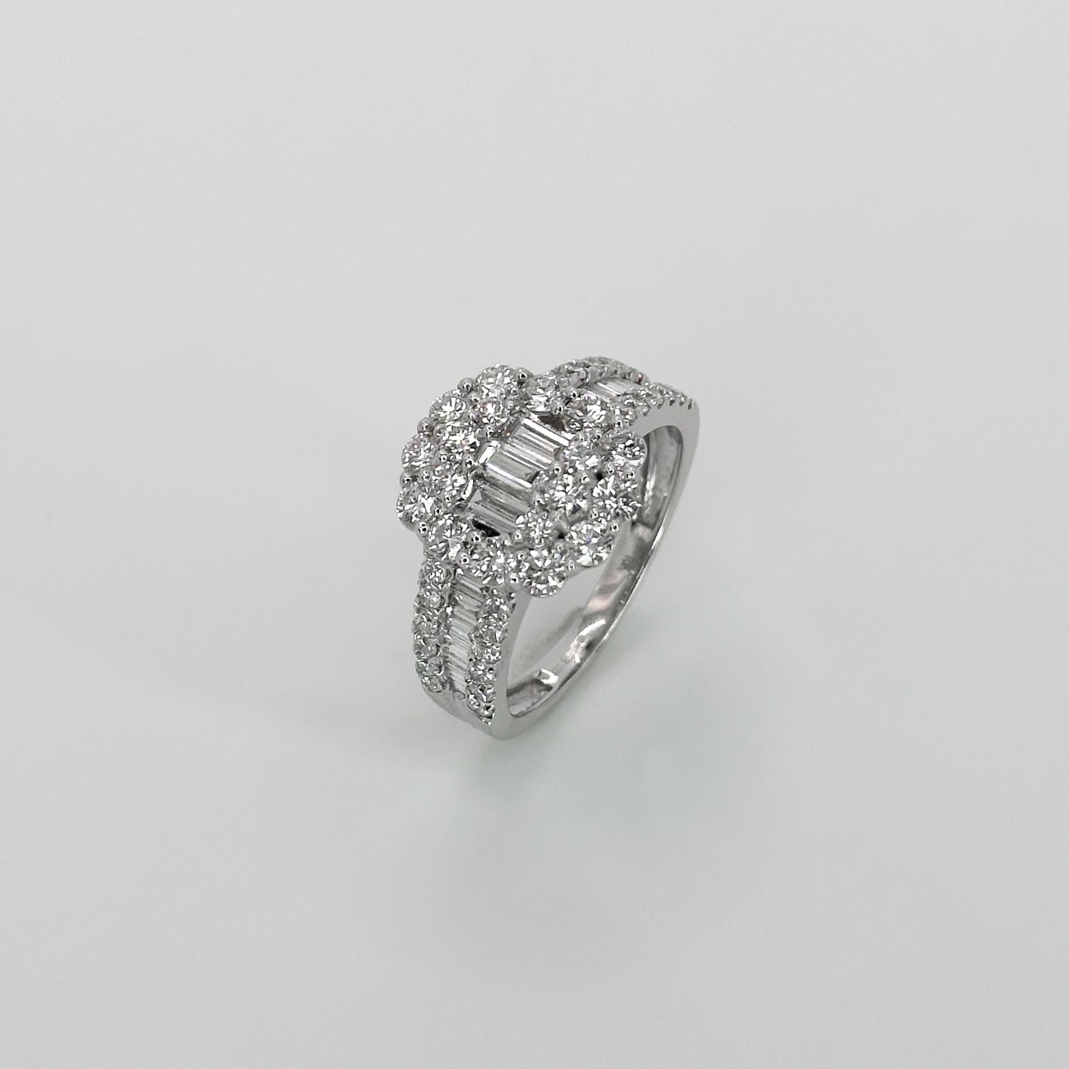 Diamond Cluster Ring in White Gold
