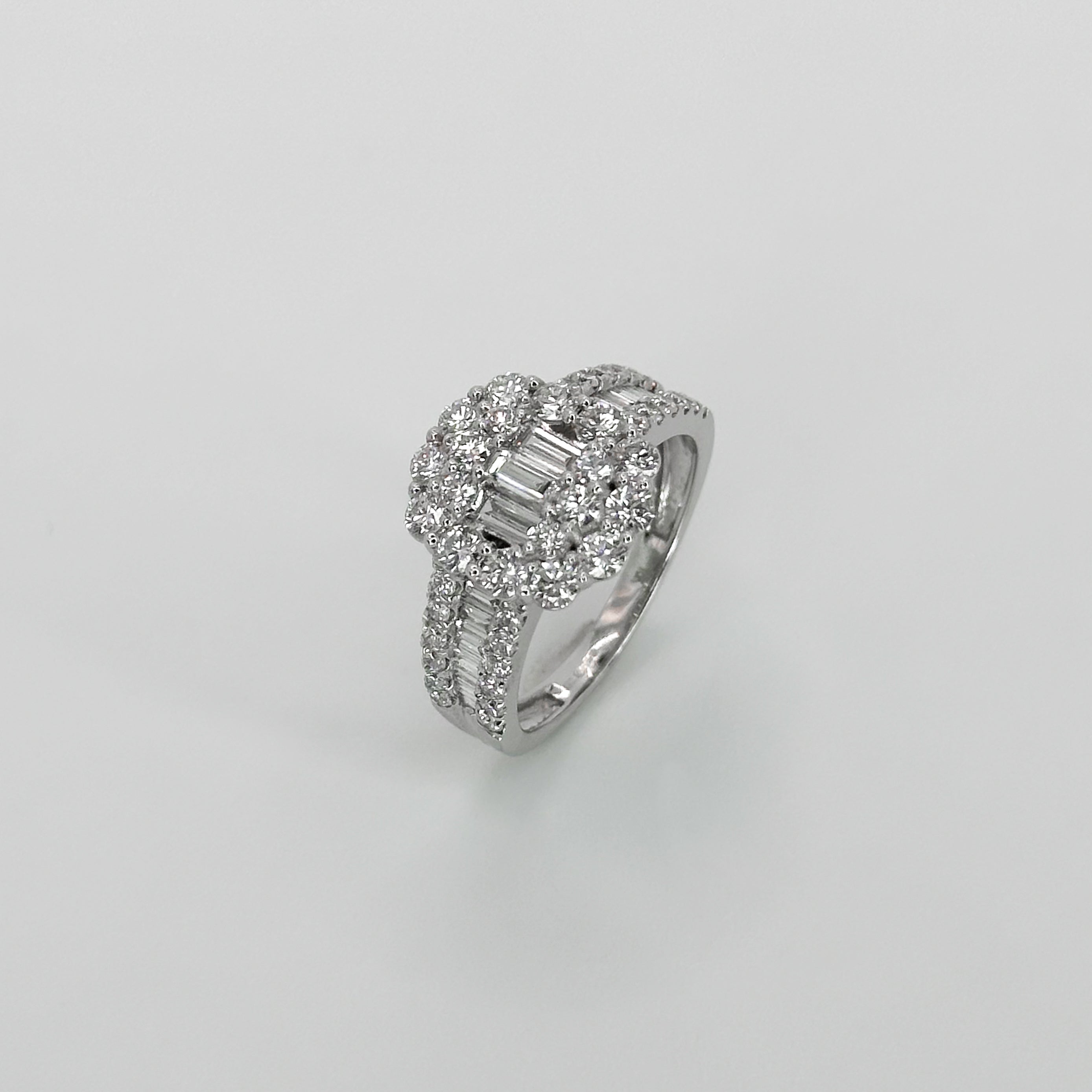 Diamond Cluster Ring in White Gold