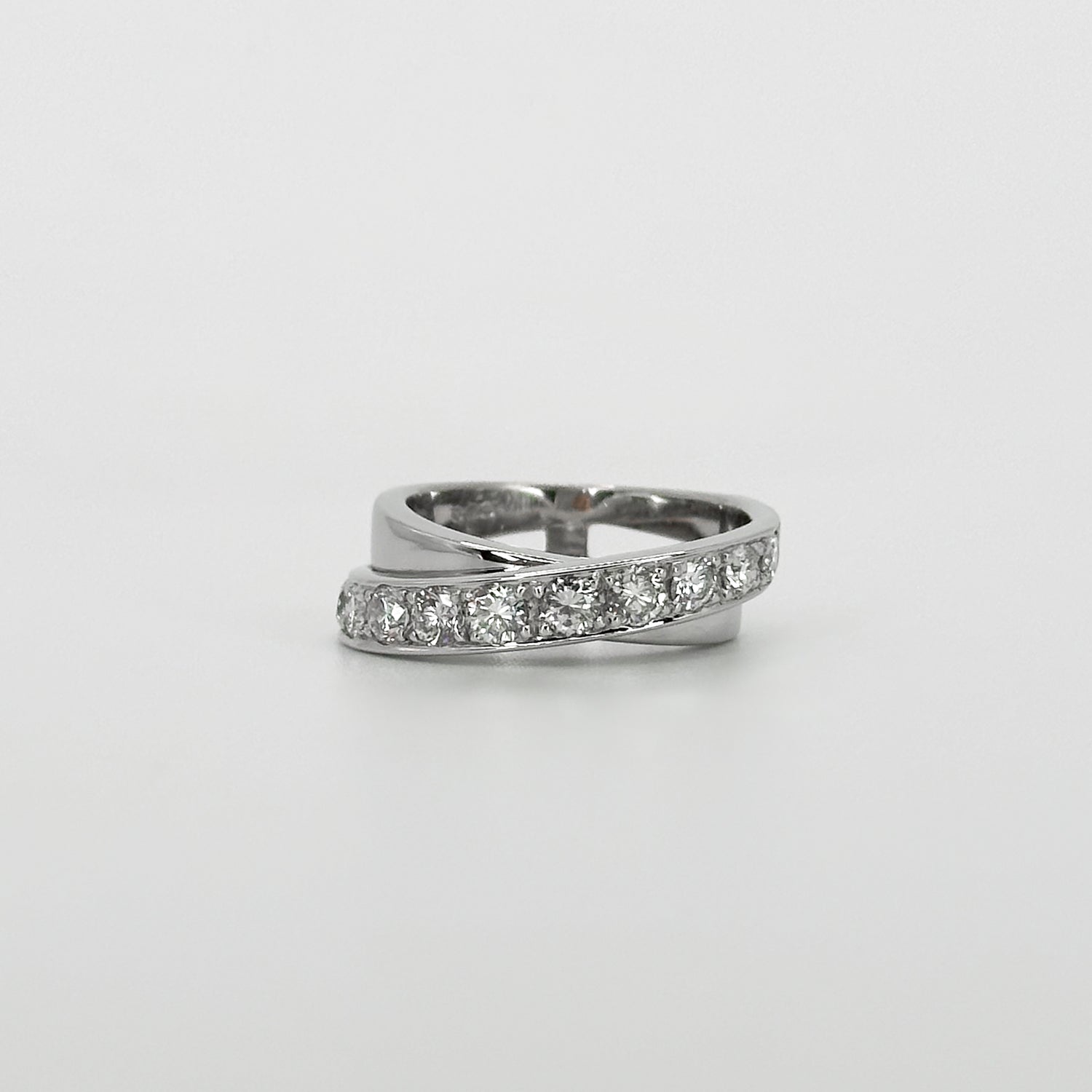 Crossover Diamond Eternity Ring