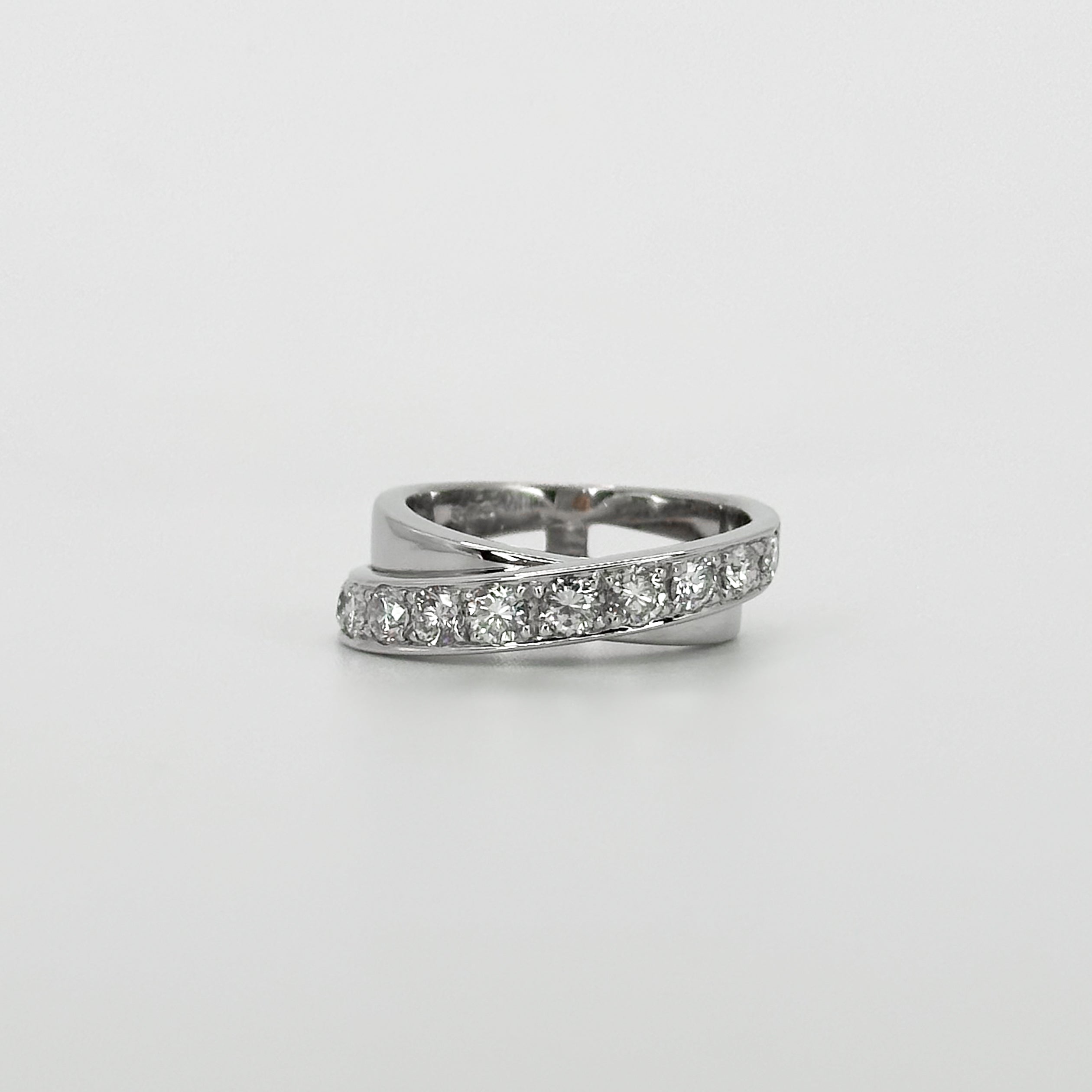 Crossover Diamond Eternity Ring