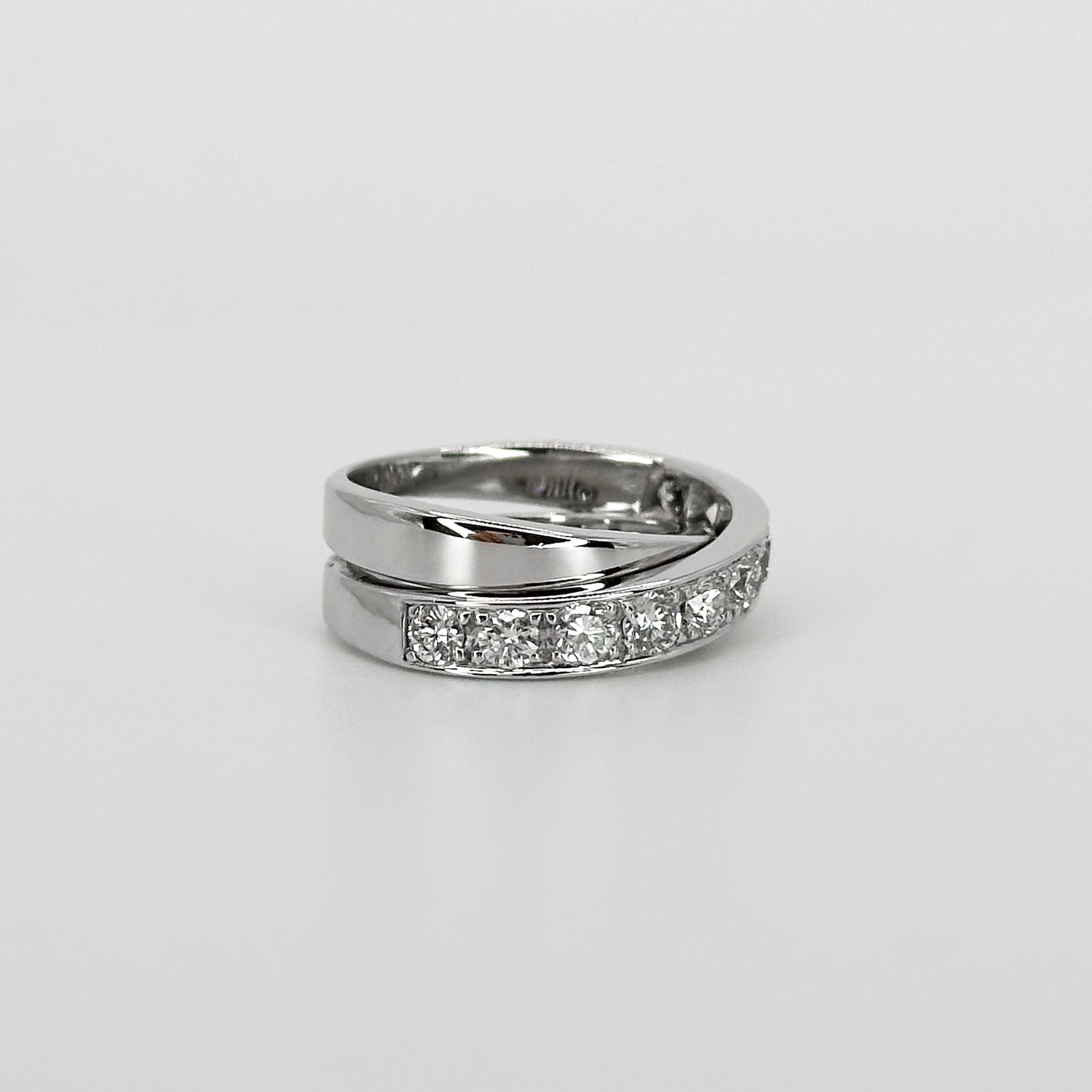 Crossover Diamond Eternity Ring
