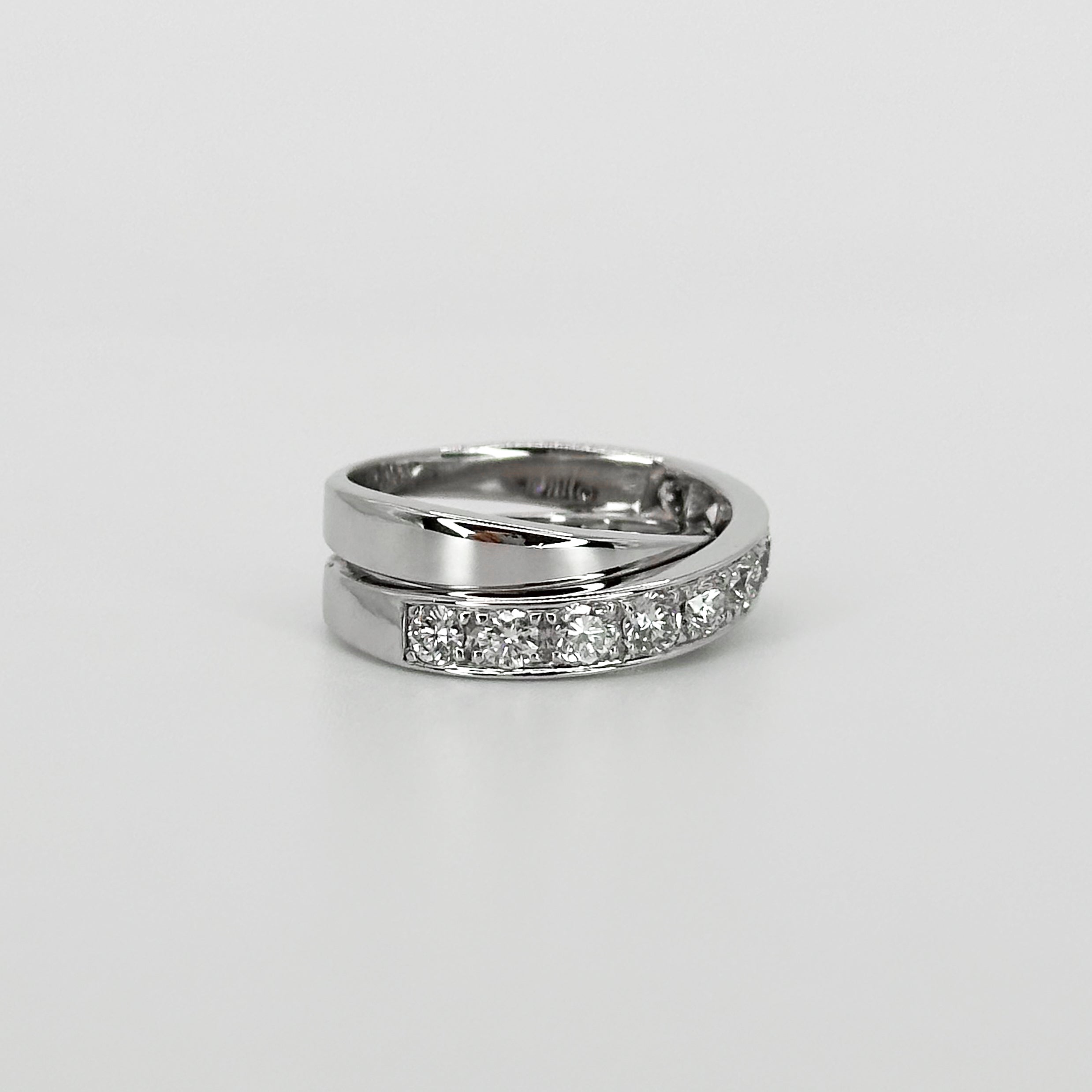 Crossover Diamond Eternity Ring