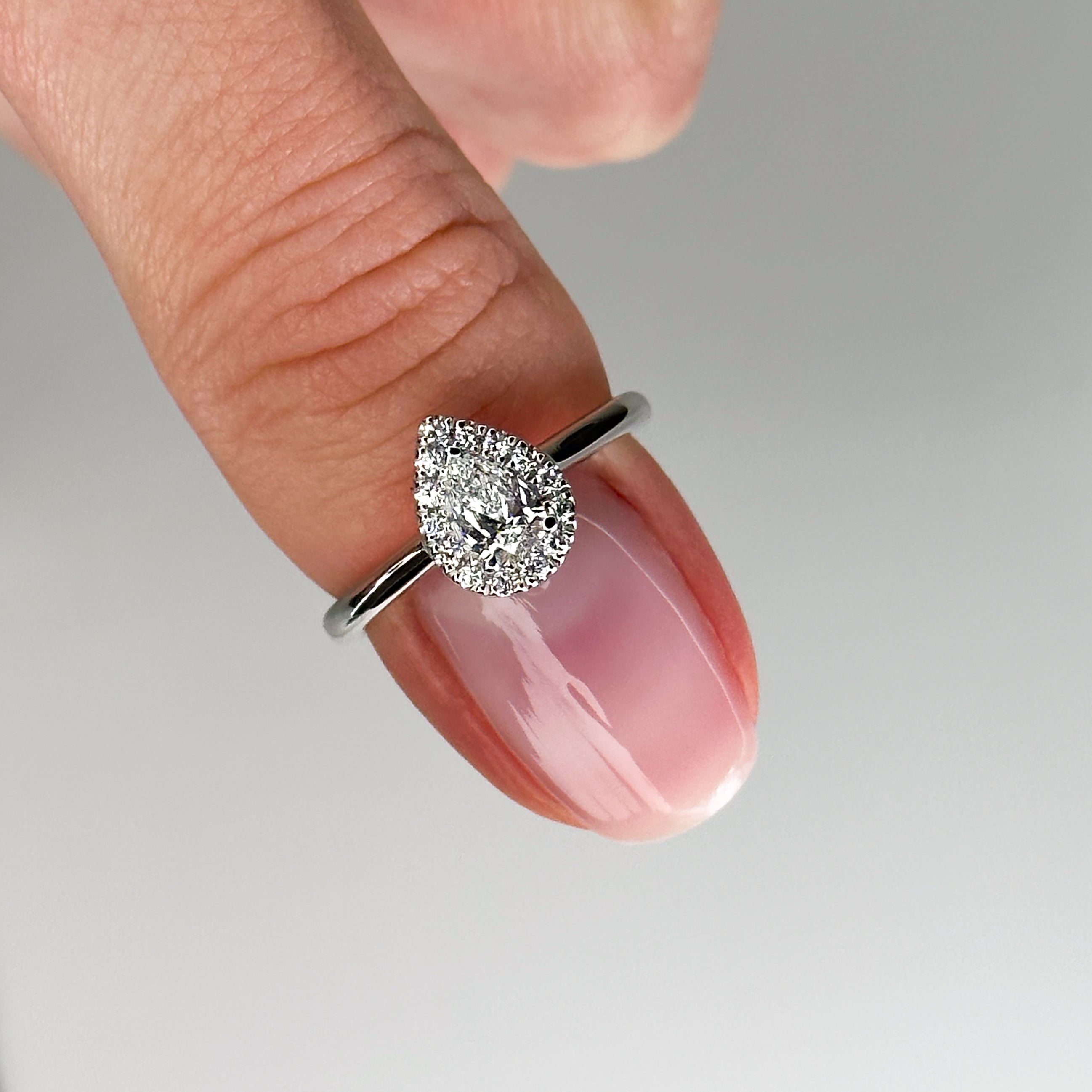 0.31ct Pear Shape Diamond Ring