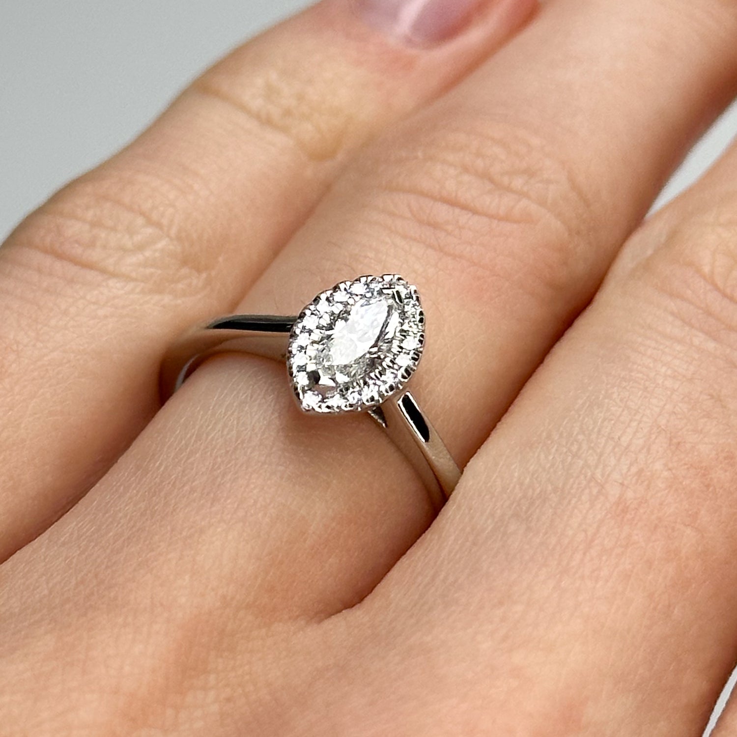 0.33ct Marquise Cut Diamond Ring