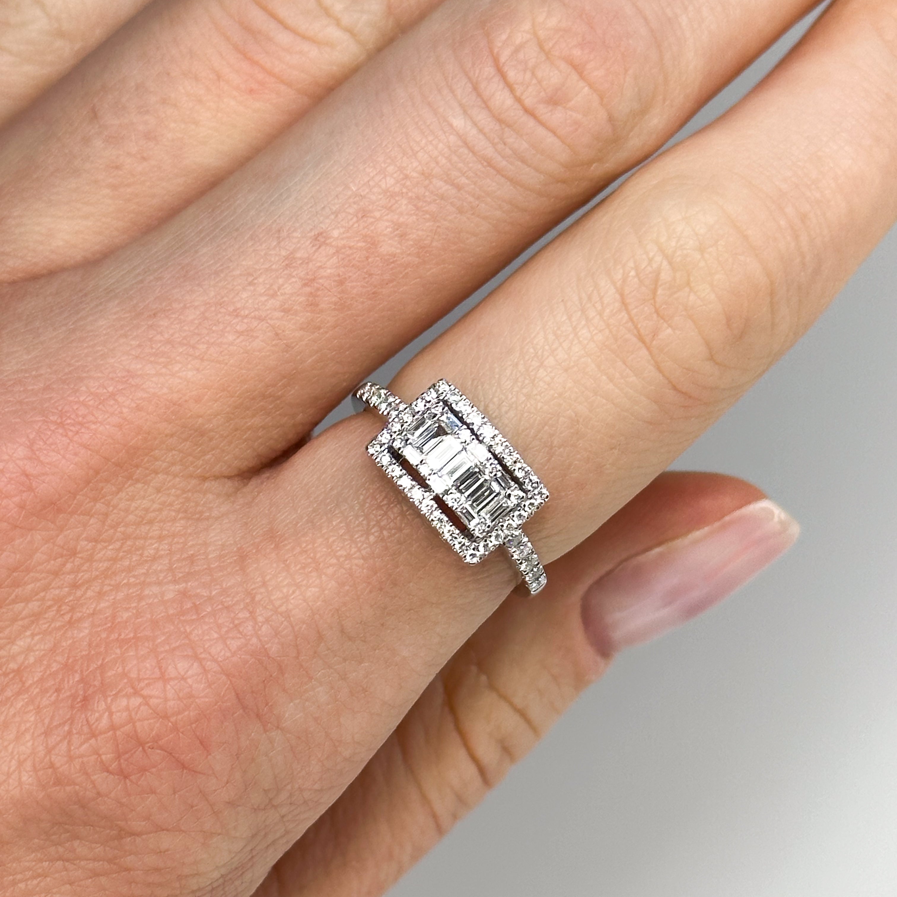 0.48ct Diamond Cluster Ring in Platinum