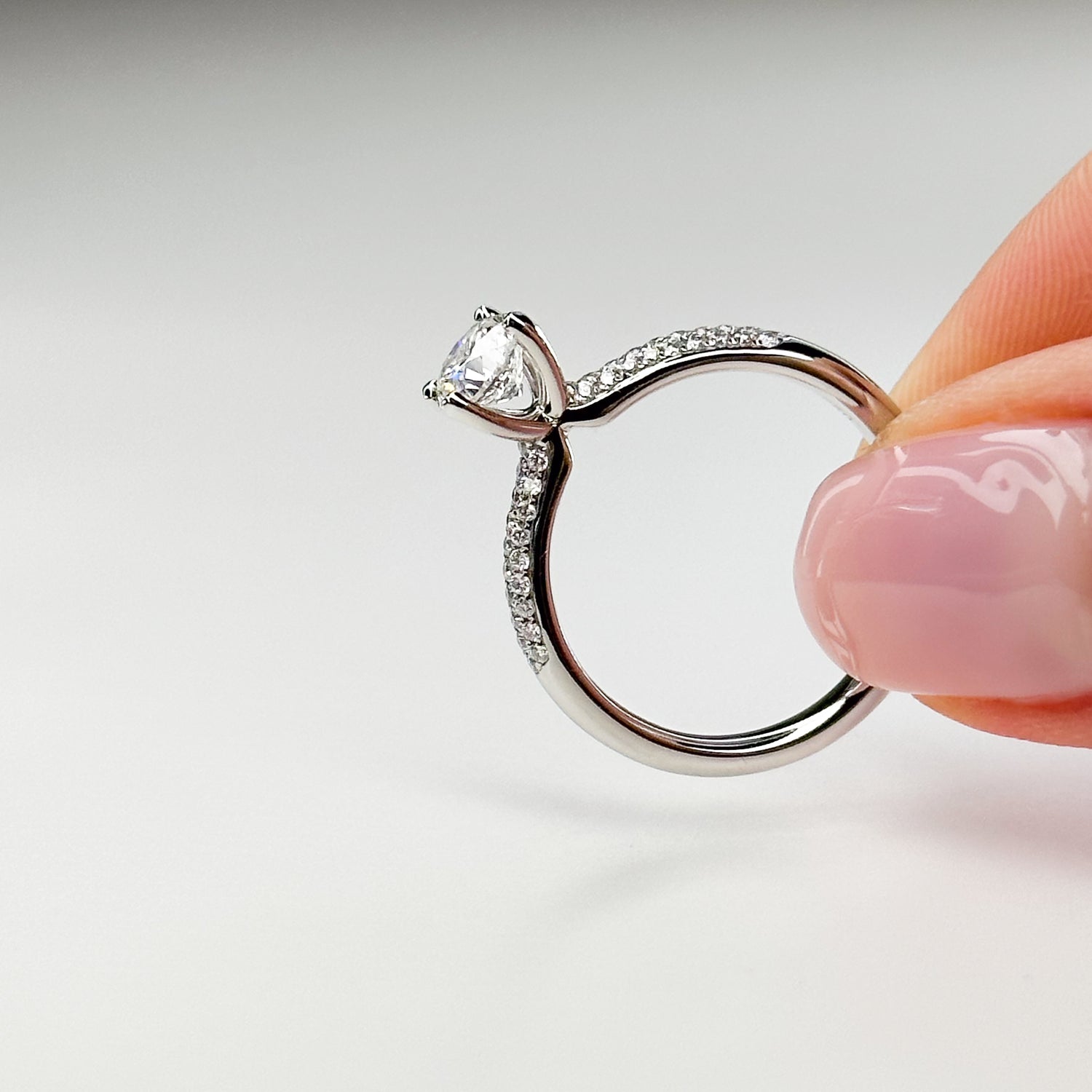 0.71ct GIA Round Cut Diamond Platinum Ring