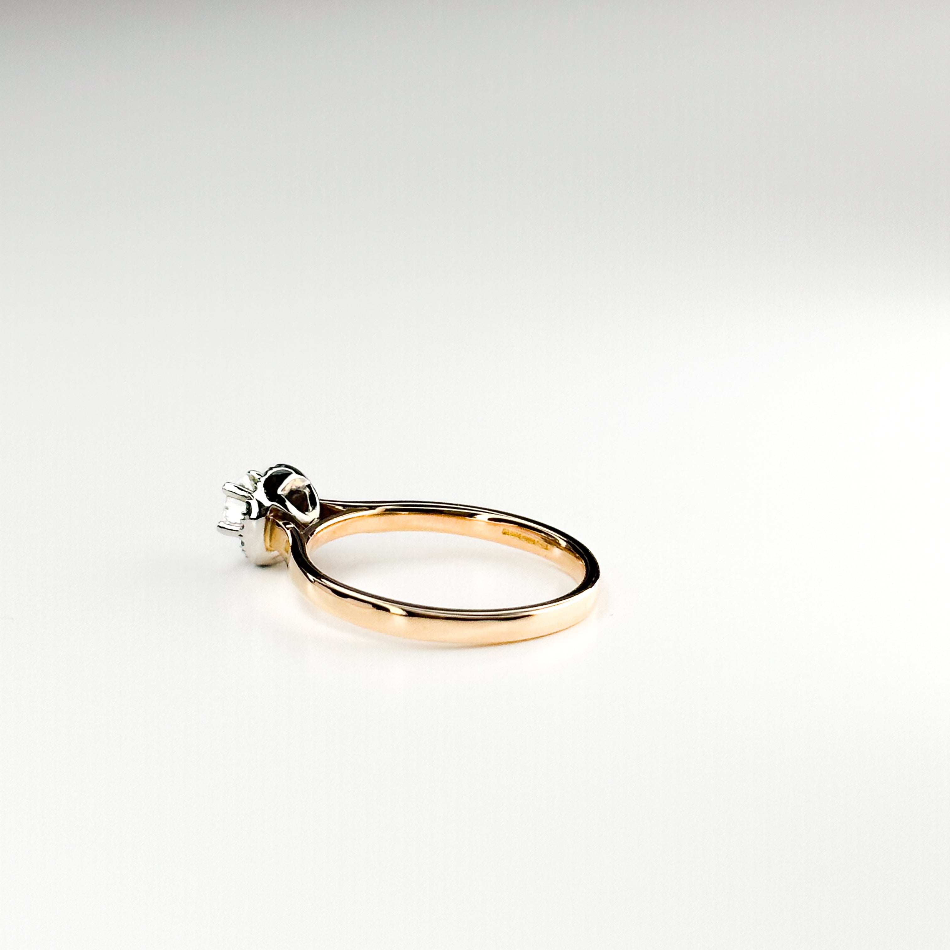 0.20ct Round Cut Diamond Ring in Rose Gold