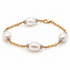 18ct yellow gold pearl and diamond bracelet by GASIA