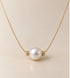 18ct yellow gold pearl and diamond necklace by GASIA