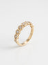 Pre-owned 18ct yellow gold seven-stone 0.37ct diamond ring isolated on white