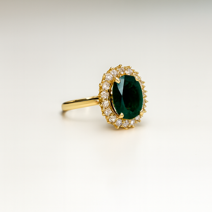 3.21ct Green Emerald Ring