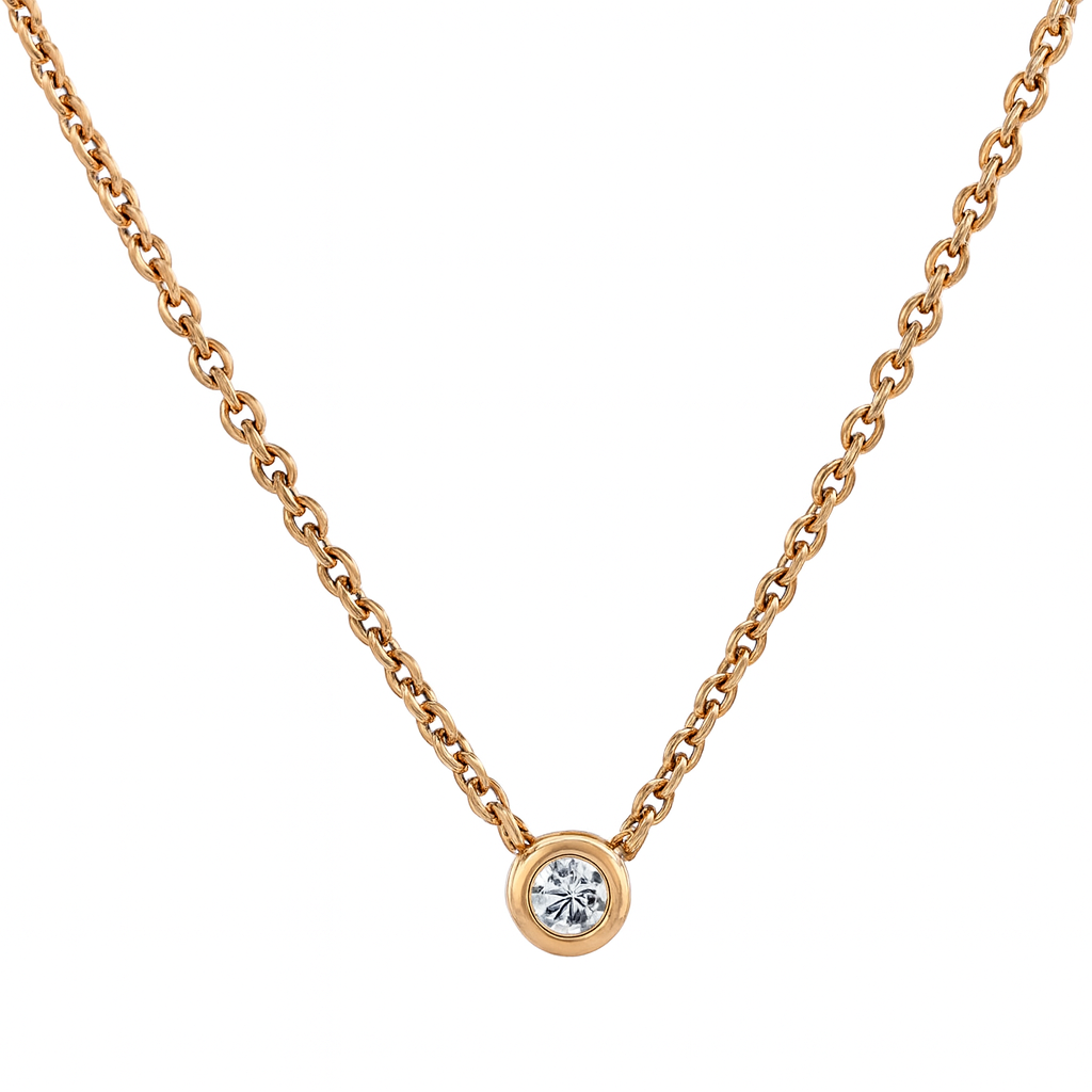 0.14ct Diamond Pendant in Rose Gold