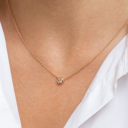 0.14ct Diamond Pendant in Rose Gold