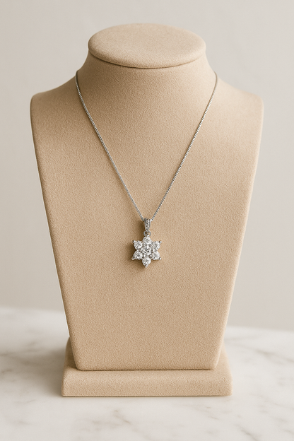 Diamond Blossom Pendant